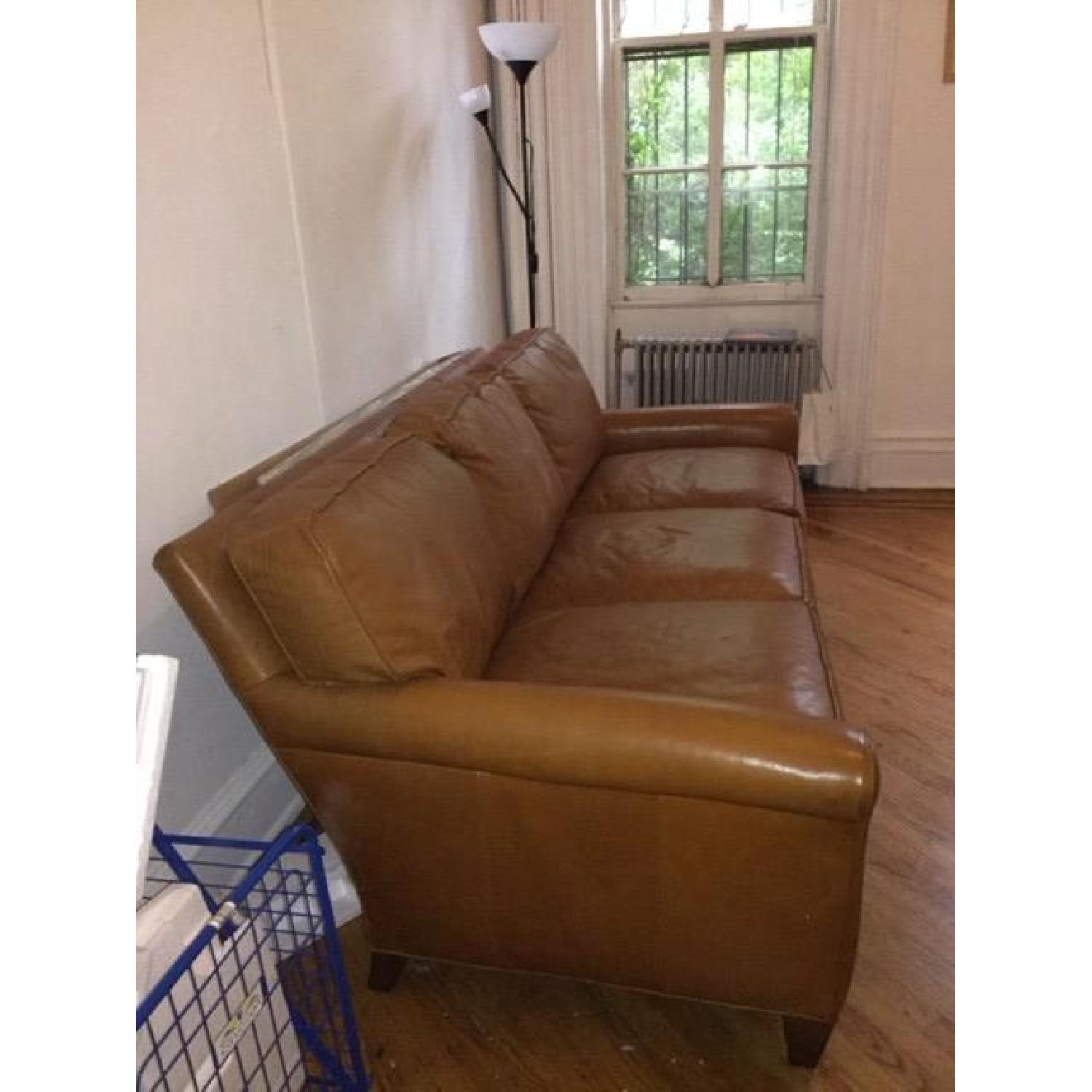 Brown Leather Couch - image-2