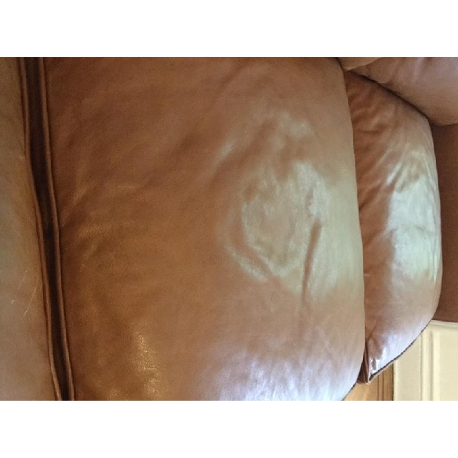 Brown Leather Couch - image-3