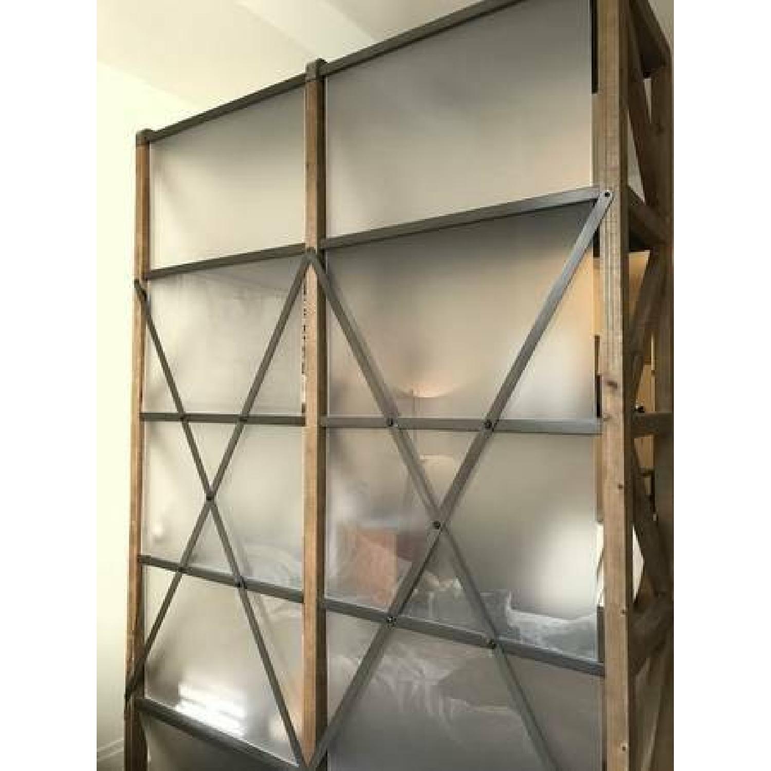 Restoration Hardware Shelving w/ Custom Glass - AptDeco