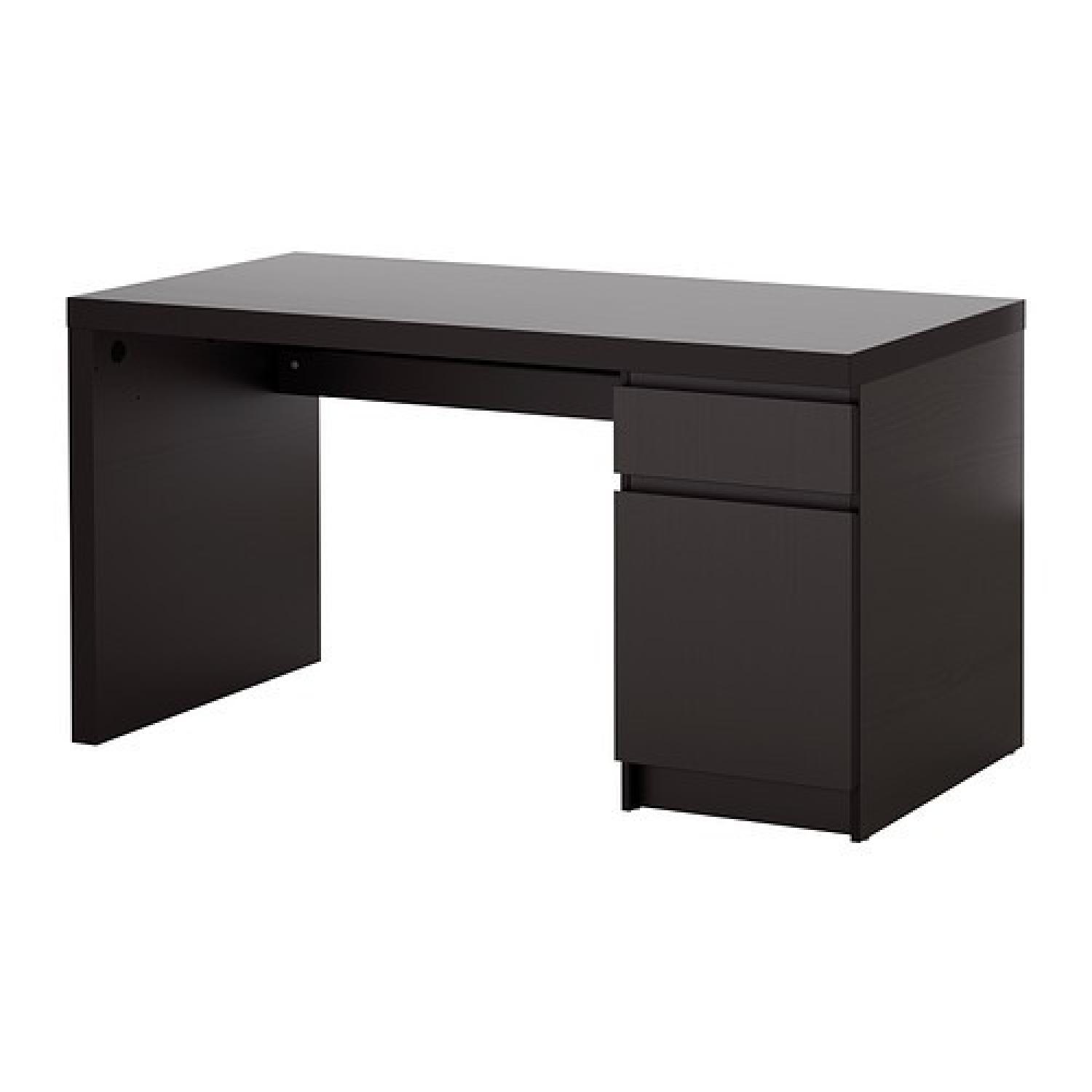 Ikea Malm Desk in Black-Brown - image-0