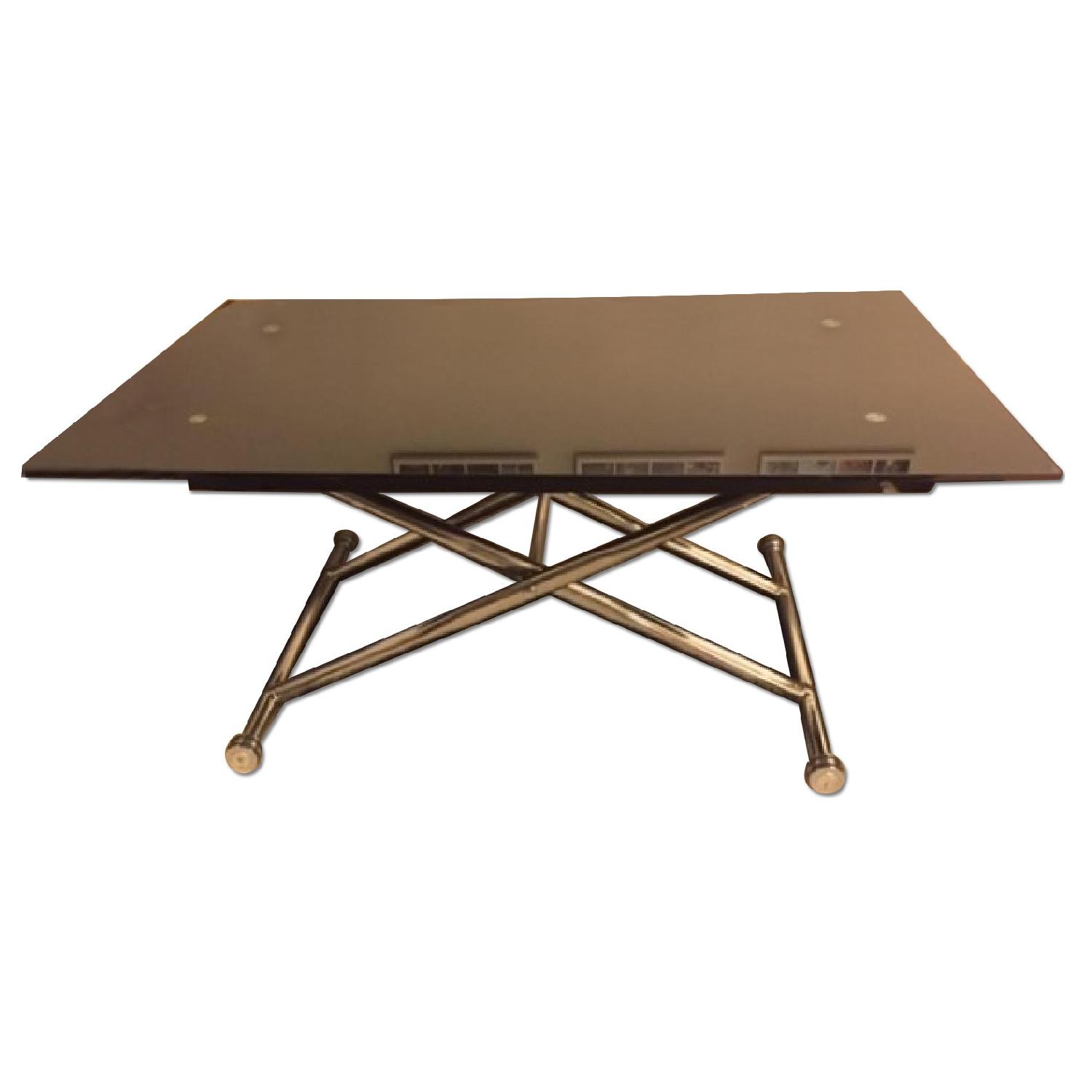Messina Adjustable Glass Coffee Table AptDeco