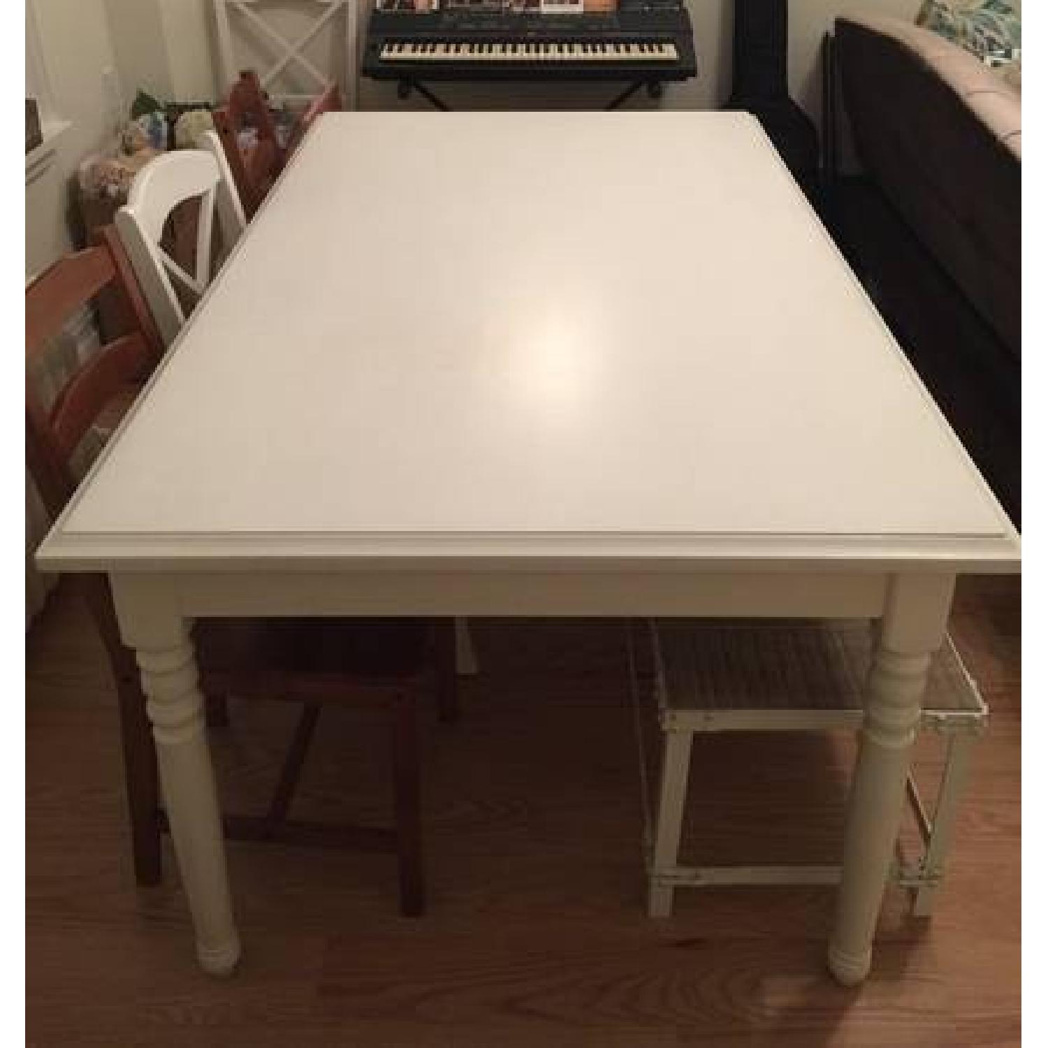 Whithe Table West Elm White Kitchen Dining Table - AptDeco