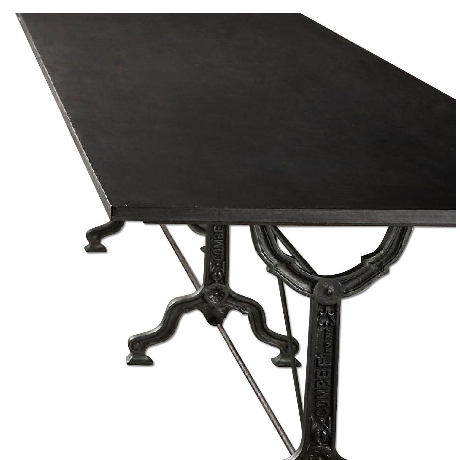 Restoration Hardware Zinc & Cast Iron Dining Table AptDeco