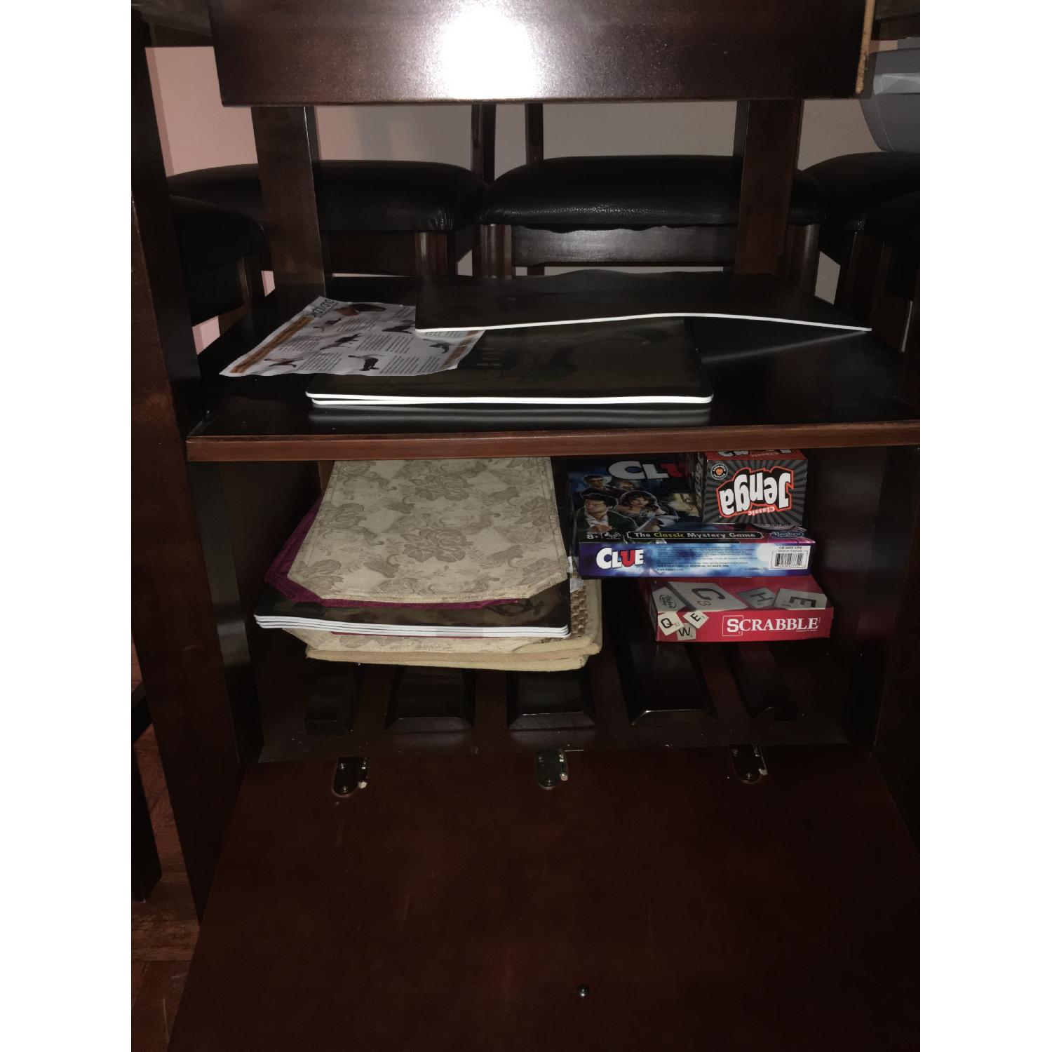 Wooden Espresso Dining Table w/ 8 Chairs - image-3