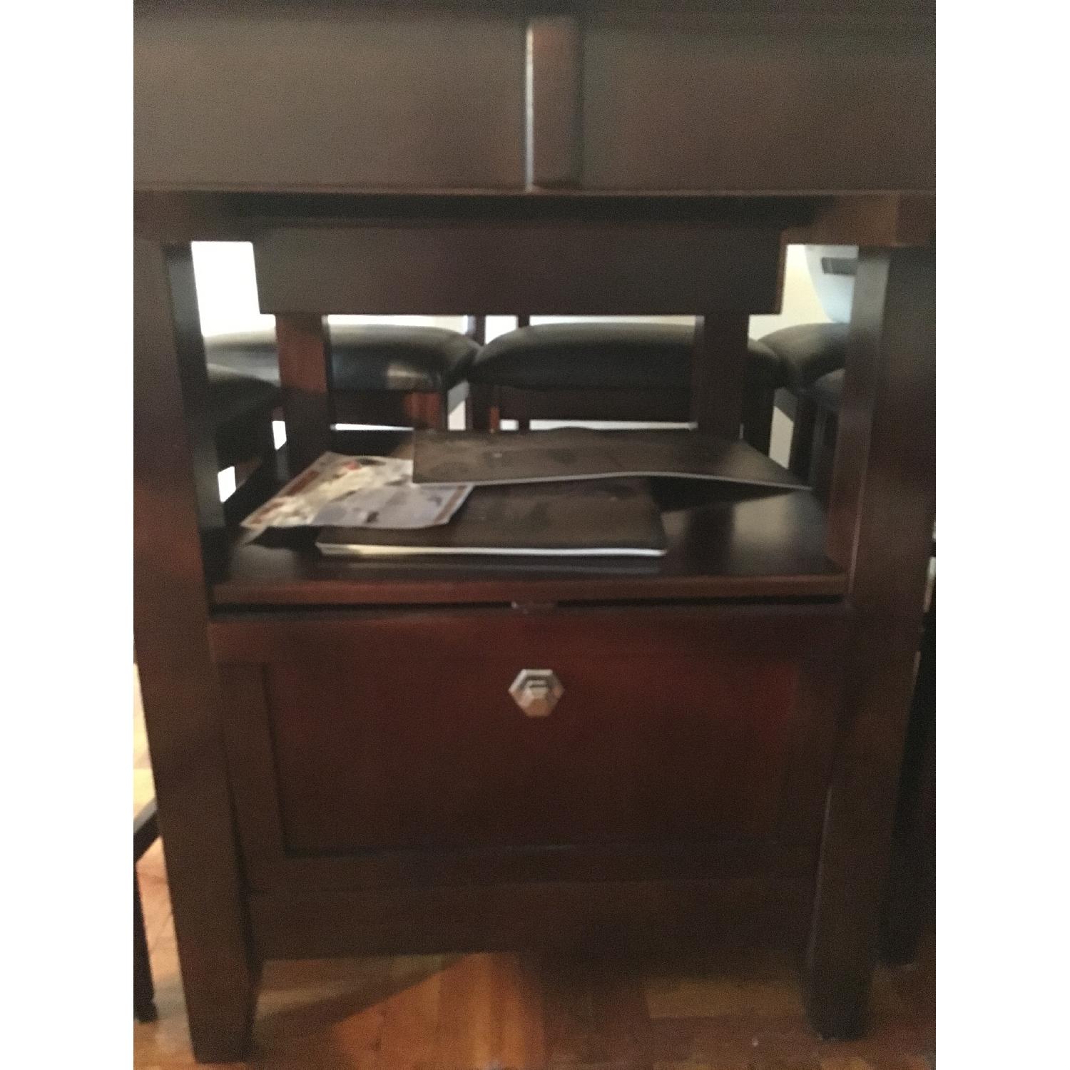 Wooden Espresso Dining Table w/ 8 Chairs - image-4