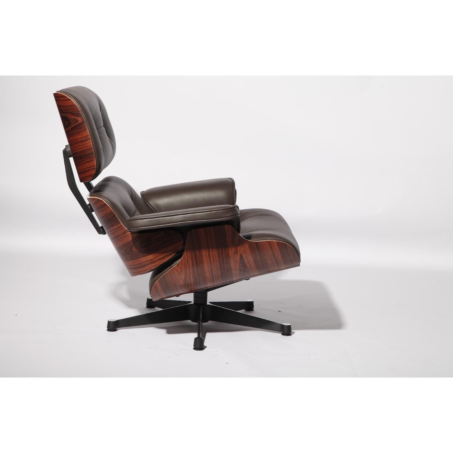 Classic Lounge Chair & Ottoman in Brown - image-9