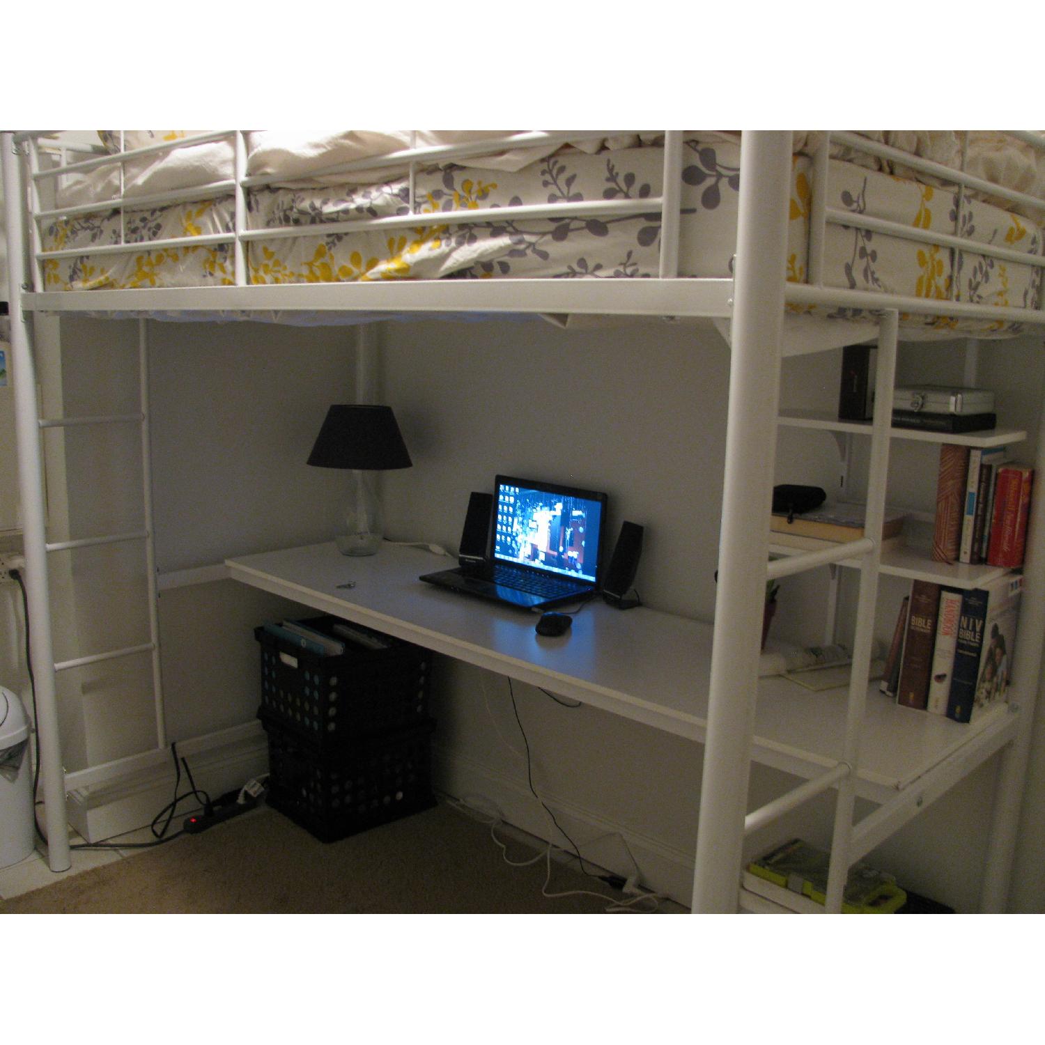 Walker Edison Loft Bed w/ Desk - image-2
