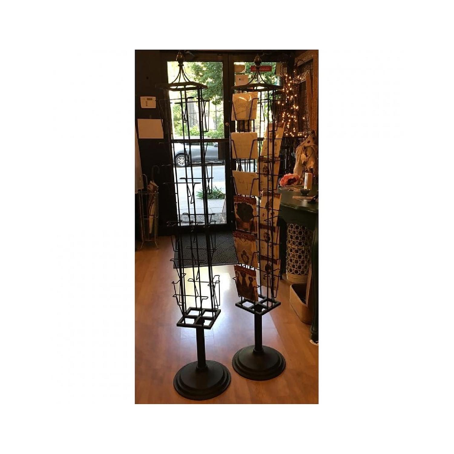 Pottery Barn Metal Postcard Carousel Stand AptDeco