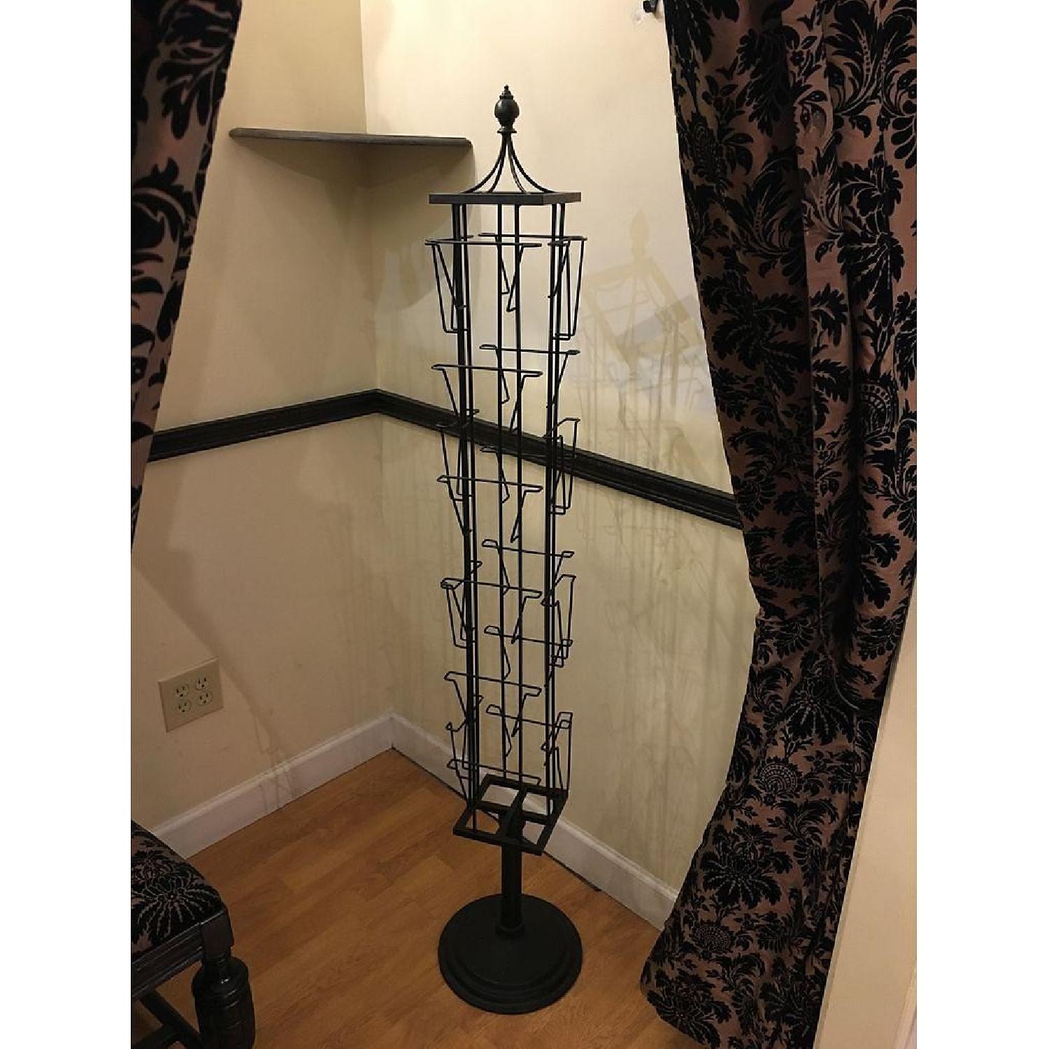 Pottery Barn Metal Postcard Carousel Stand AptDeco