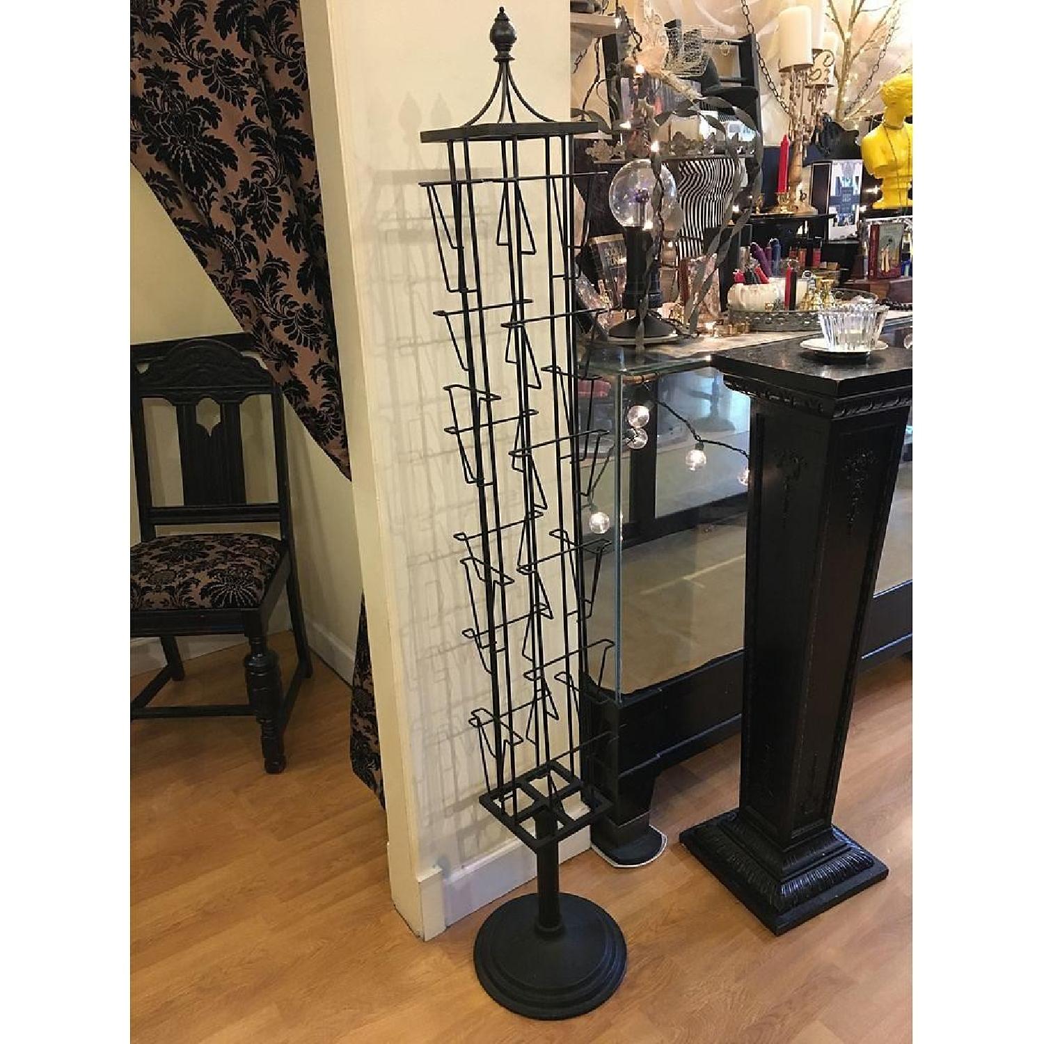 Pottery Barn Metal Postcard Carousel Stand AptDeco