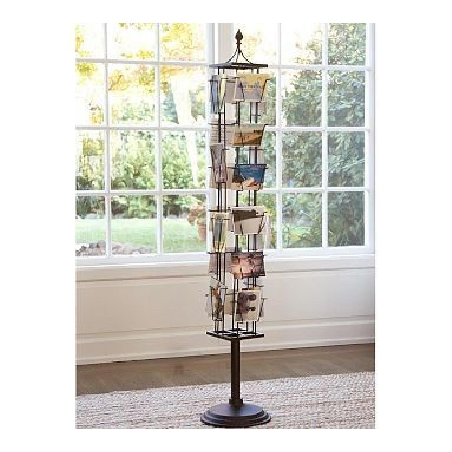 Pottery Barn Metal Postcard Carousel Stand AptDeco