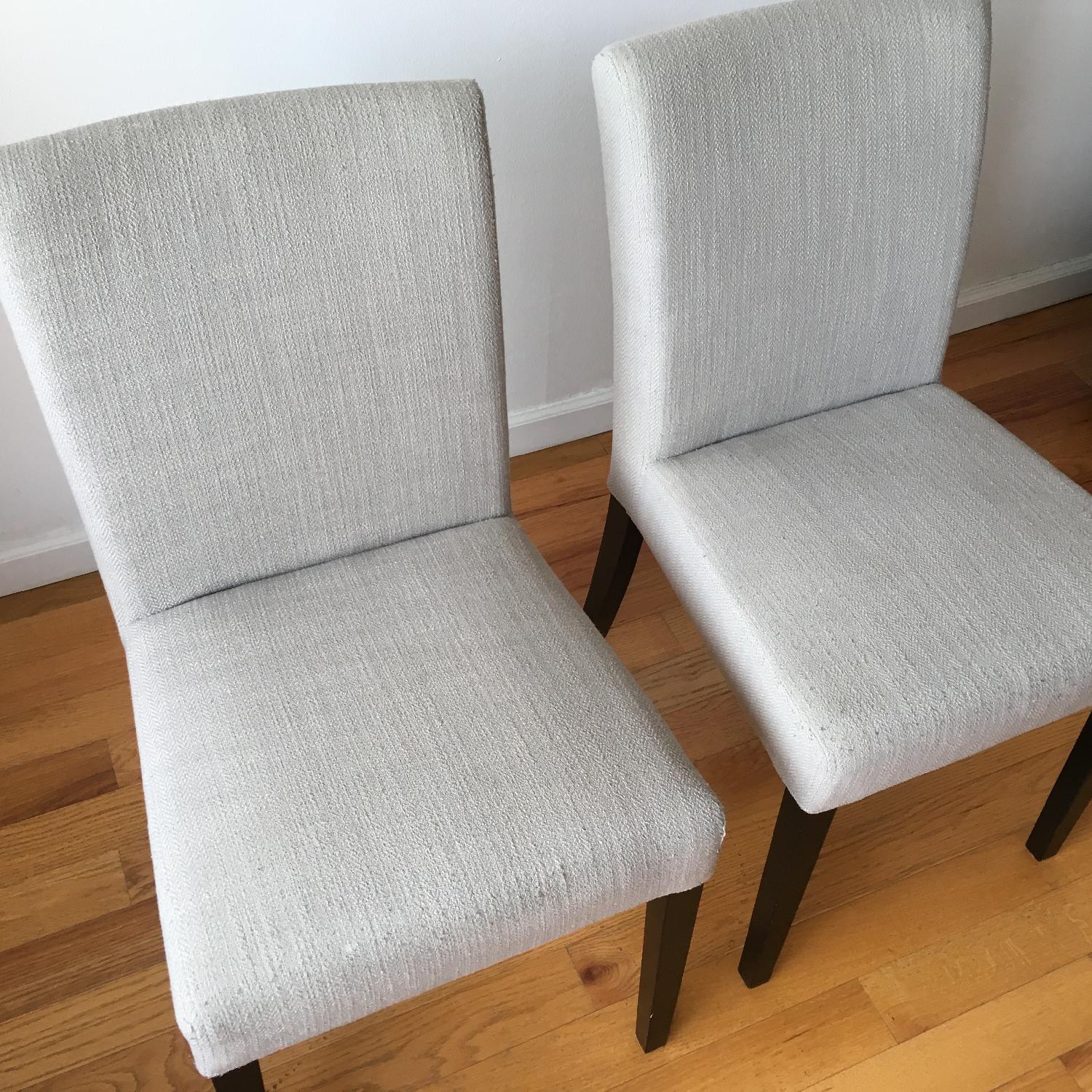 Ikea Bjursta Table + 1 Bench & 2 Crate & Barrel Chairs - image-7