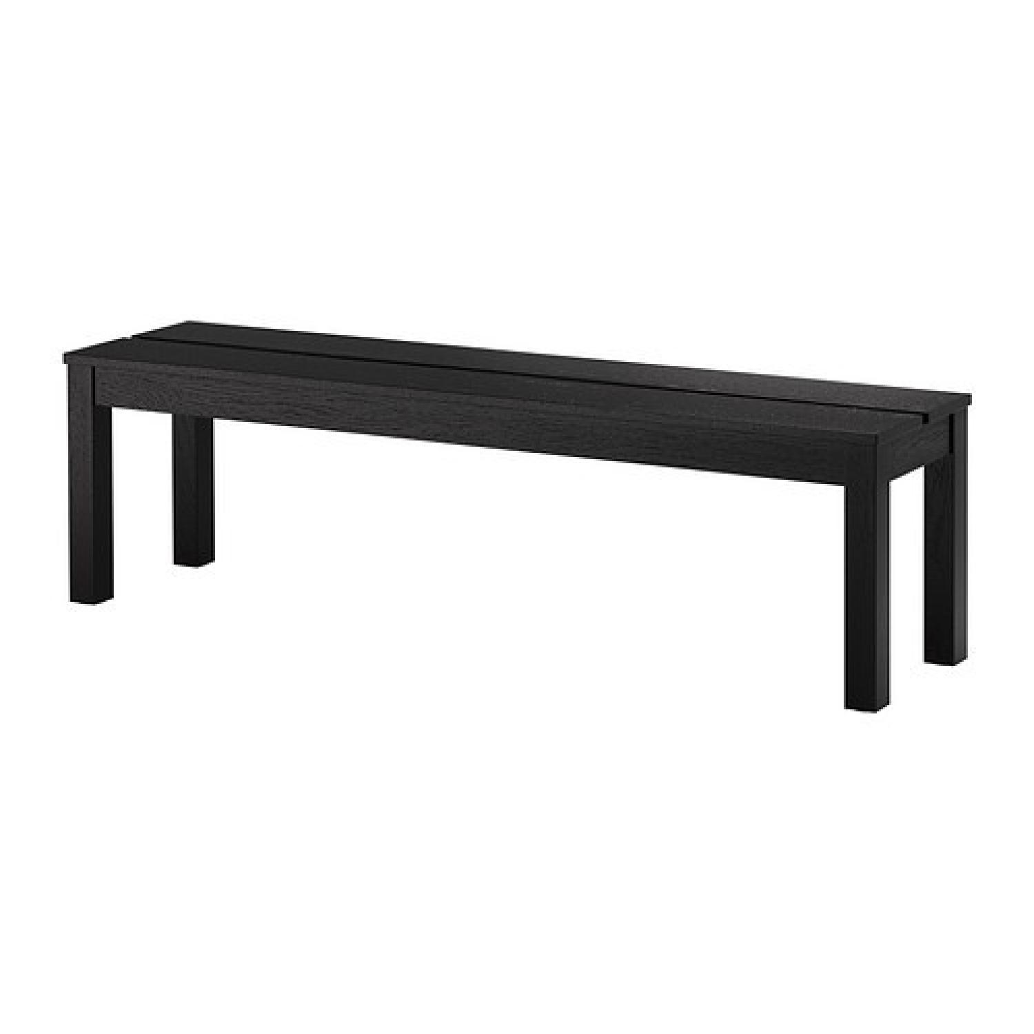 Ikea Bjursta Table + 1 Bench & 2 Crate & Barrel Chairs - image-15