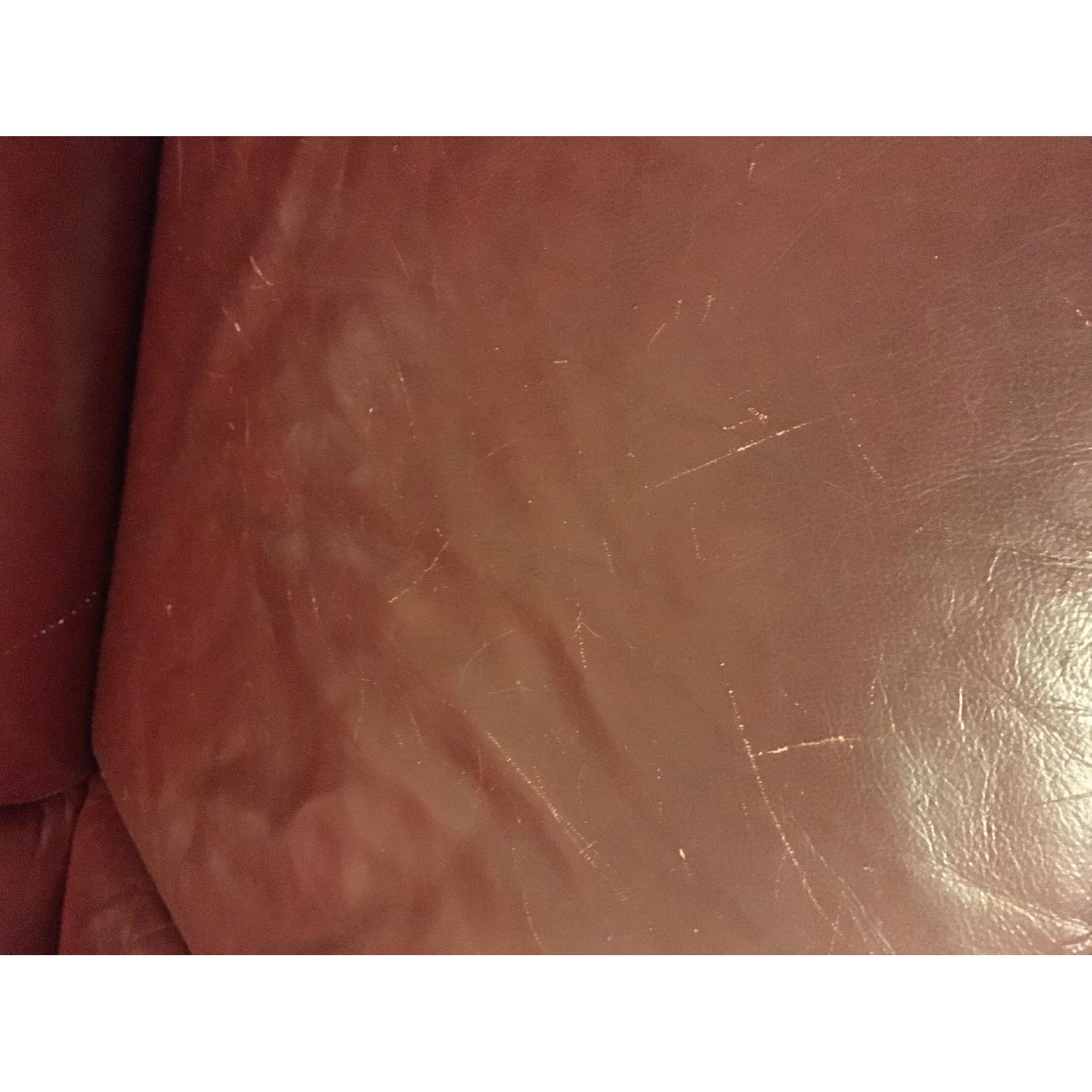 Scandinavian Designs Pavia Red Leather Sleeper Sofa - image-3