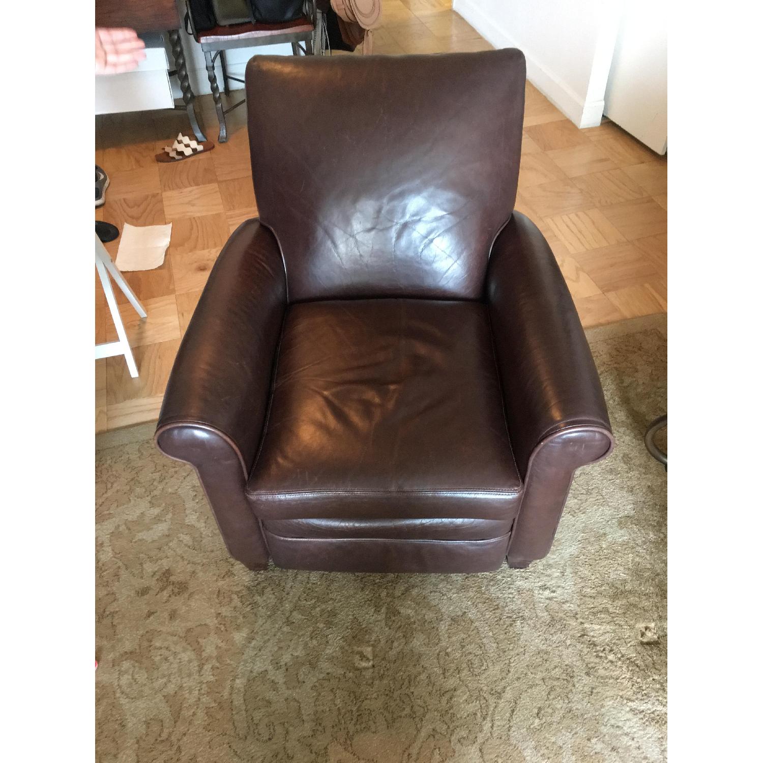 Antique Leather Recliner Chair AptDeco