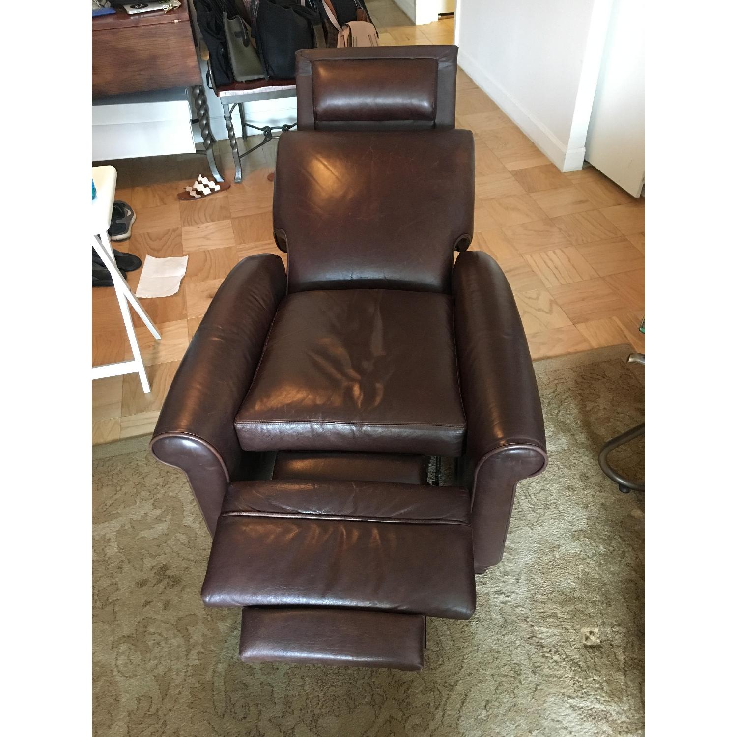 Antique Leather Recliner Chair AptDeco