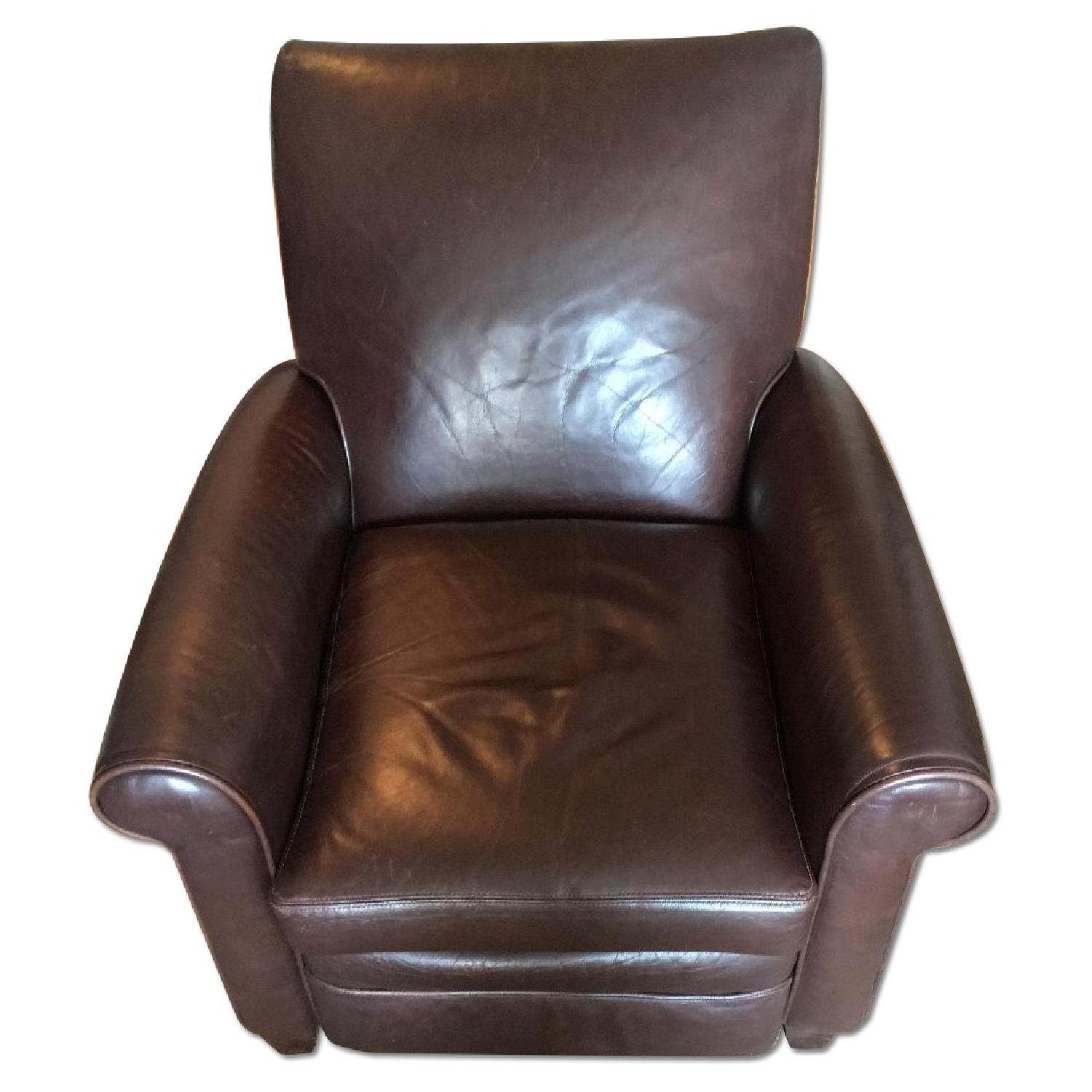 Antique Leather Recliner Chair AptDeco