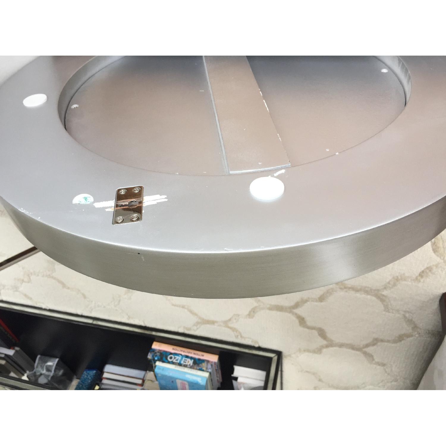 West Elm Silver Circular Mirror - image-5