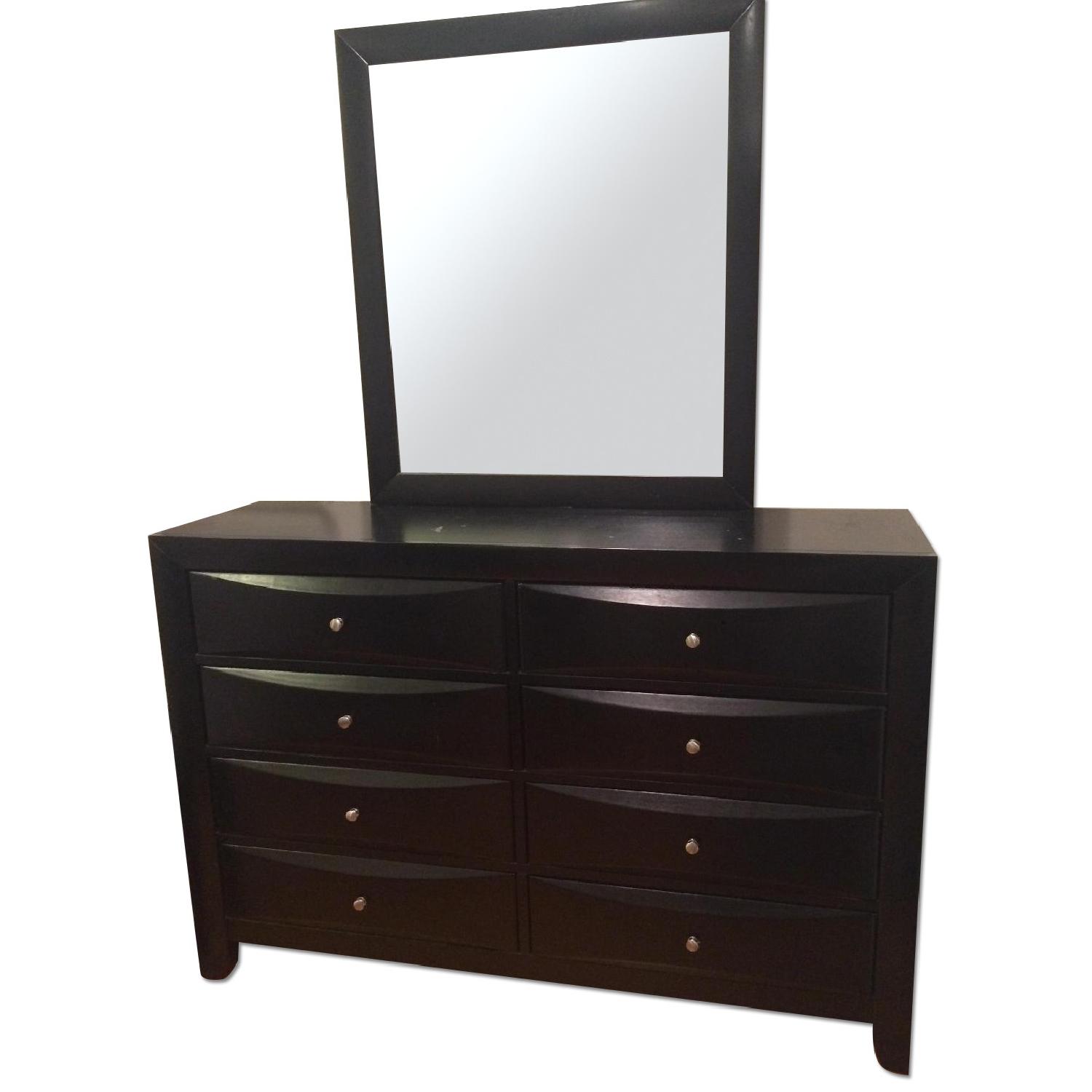 black 8 drawer dresser with mirror Briana 8-drawer Dresser Black main image 0