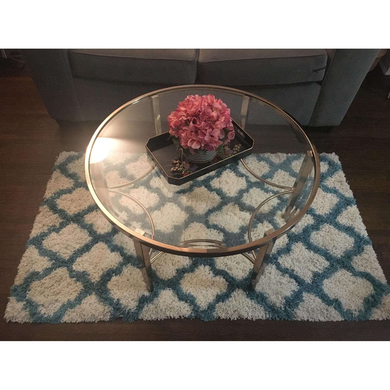 Viv + Rae Blue/Ivory Area Rug - image-1