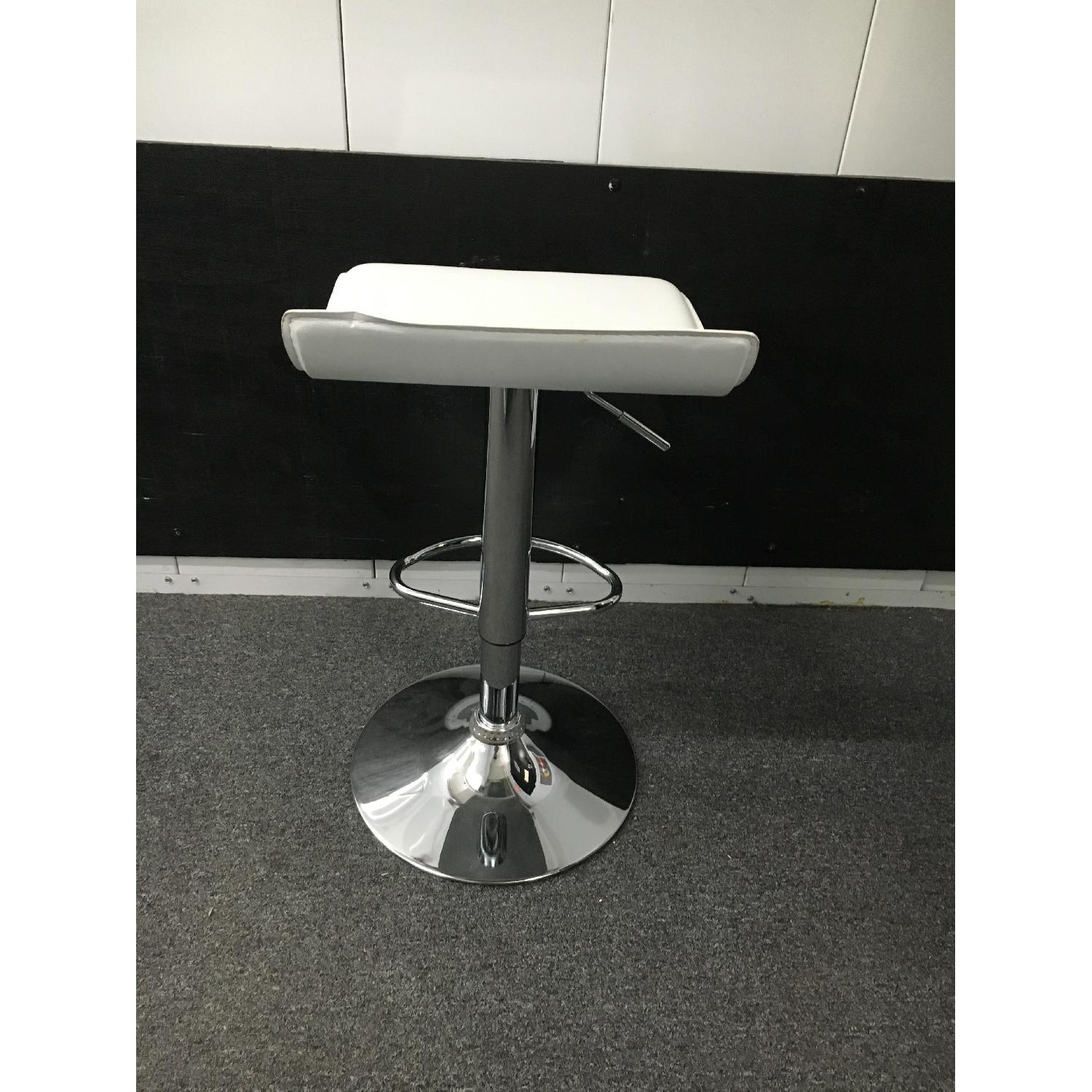 White Faux Leather Bar Stools - image-5