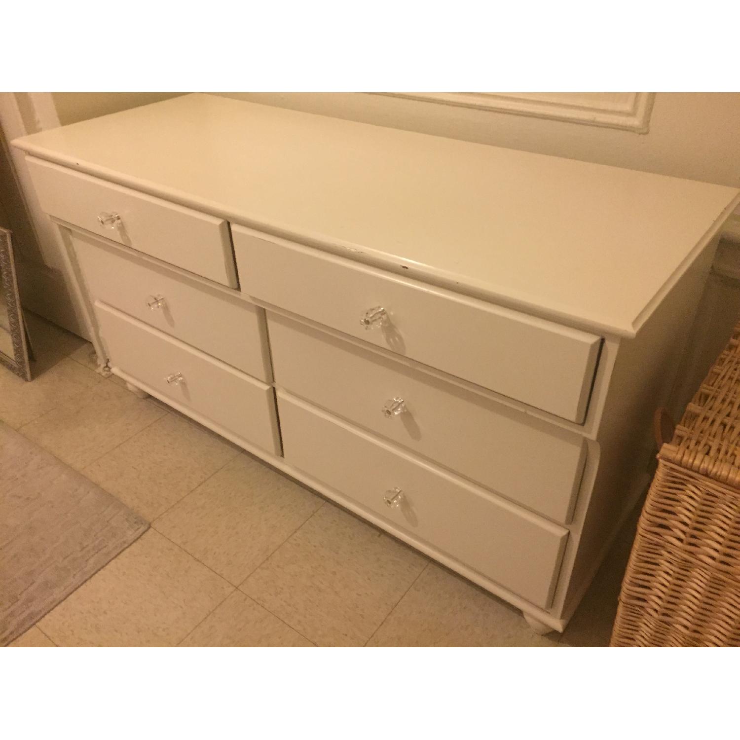 Pottery Barn Teen Dresser w/ 6 Drawers & Crystal Knobs - image-2