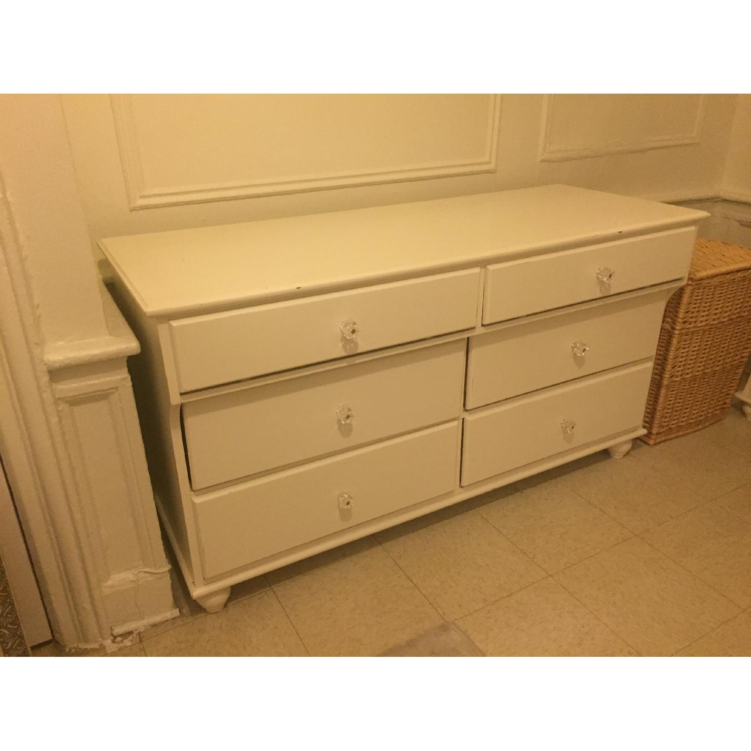 Pottery Barn Teen Dresser w/ 6 Drawers & Crystal Knobs - image-3