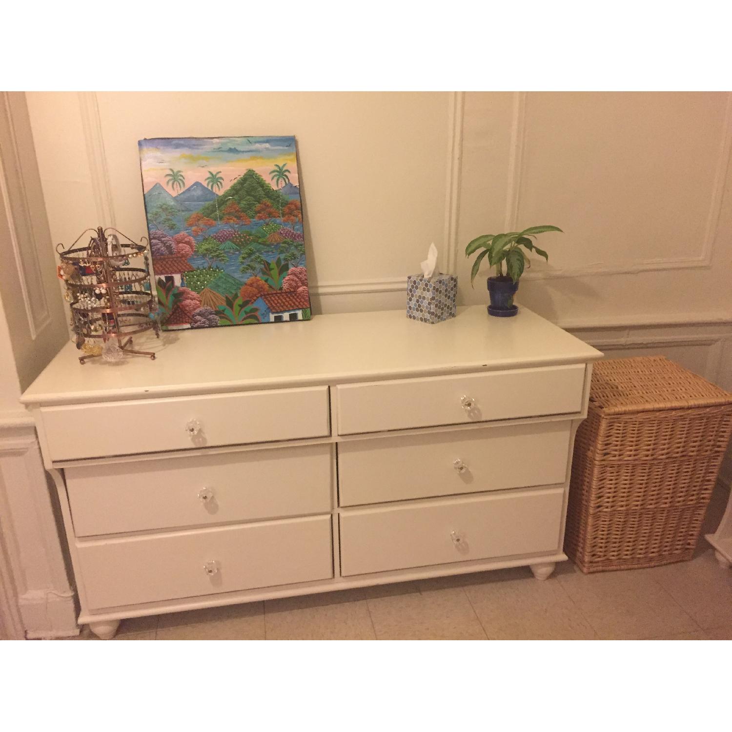 Pottery Barn Teen Dresser w/ 6 Drawers & Crystal Knobs - image-4