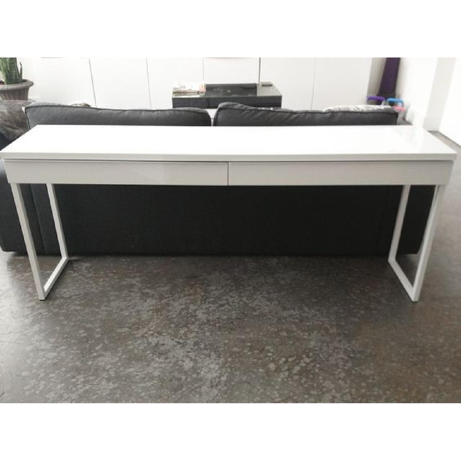 Ikea Long High Gloss Desk - image-2