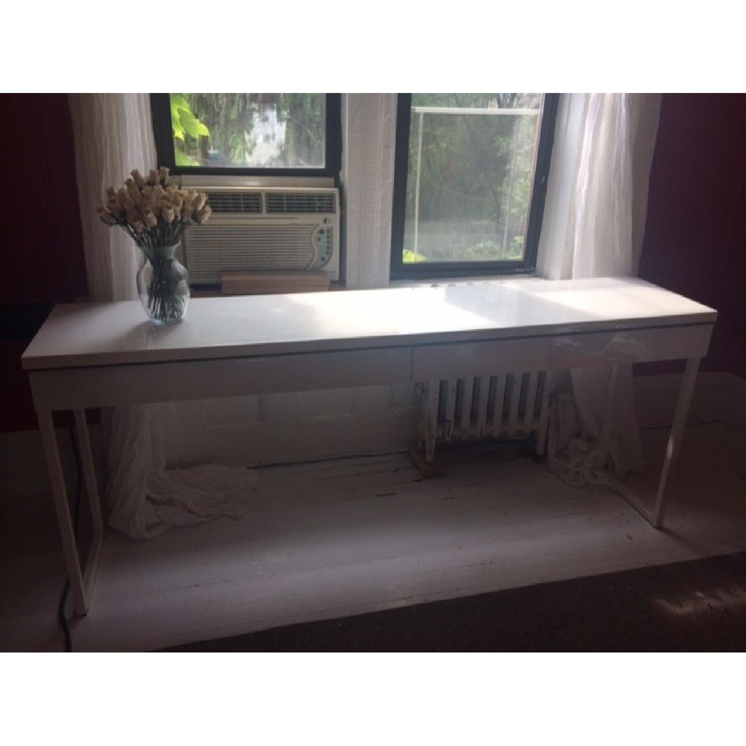 Ikea Long High Gloss Desk - image-5