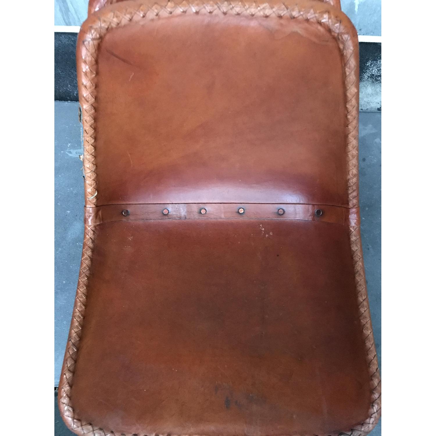 CB2 Roadhouse Counter-Heights Leather Stools - image-3