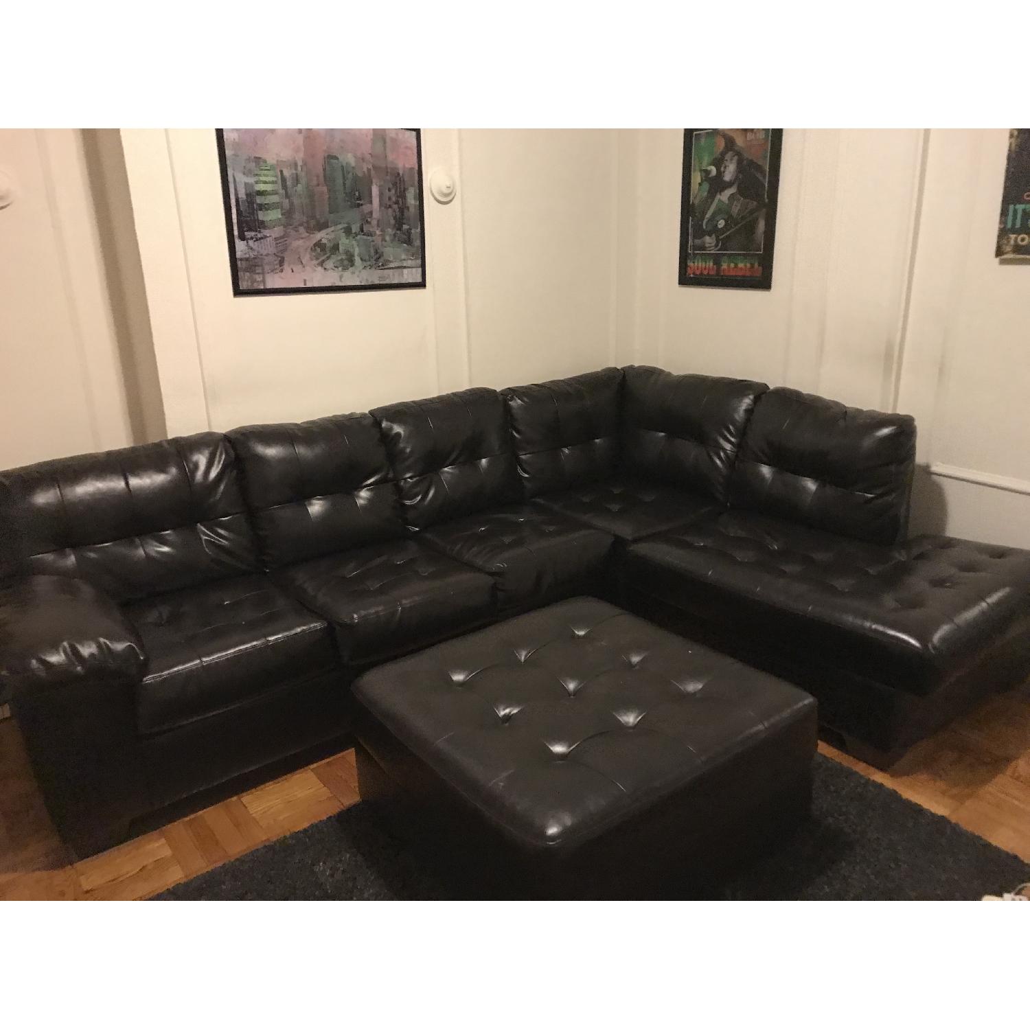 Ashley's Leather Sectional - image-1