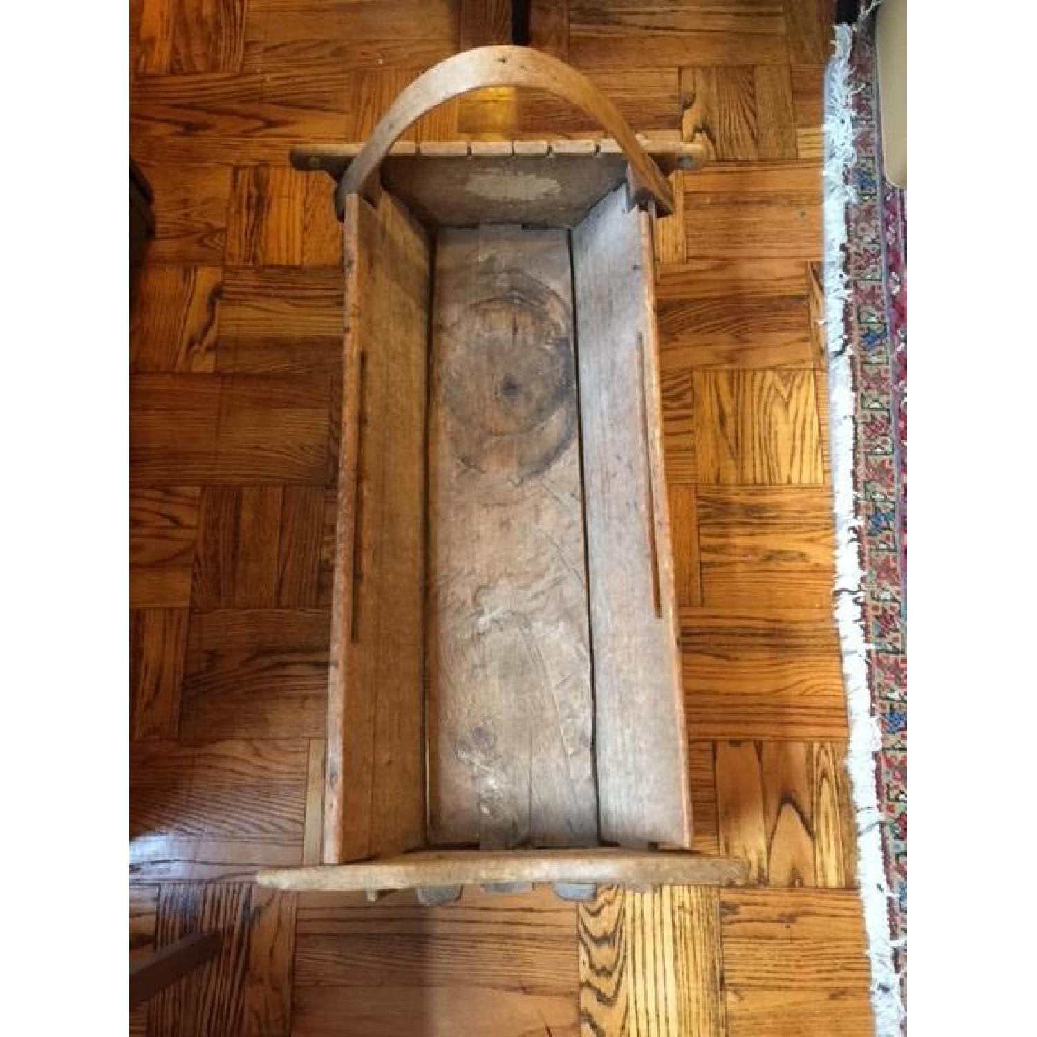 Early American Primitive Folk Art Cradle - image-5