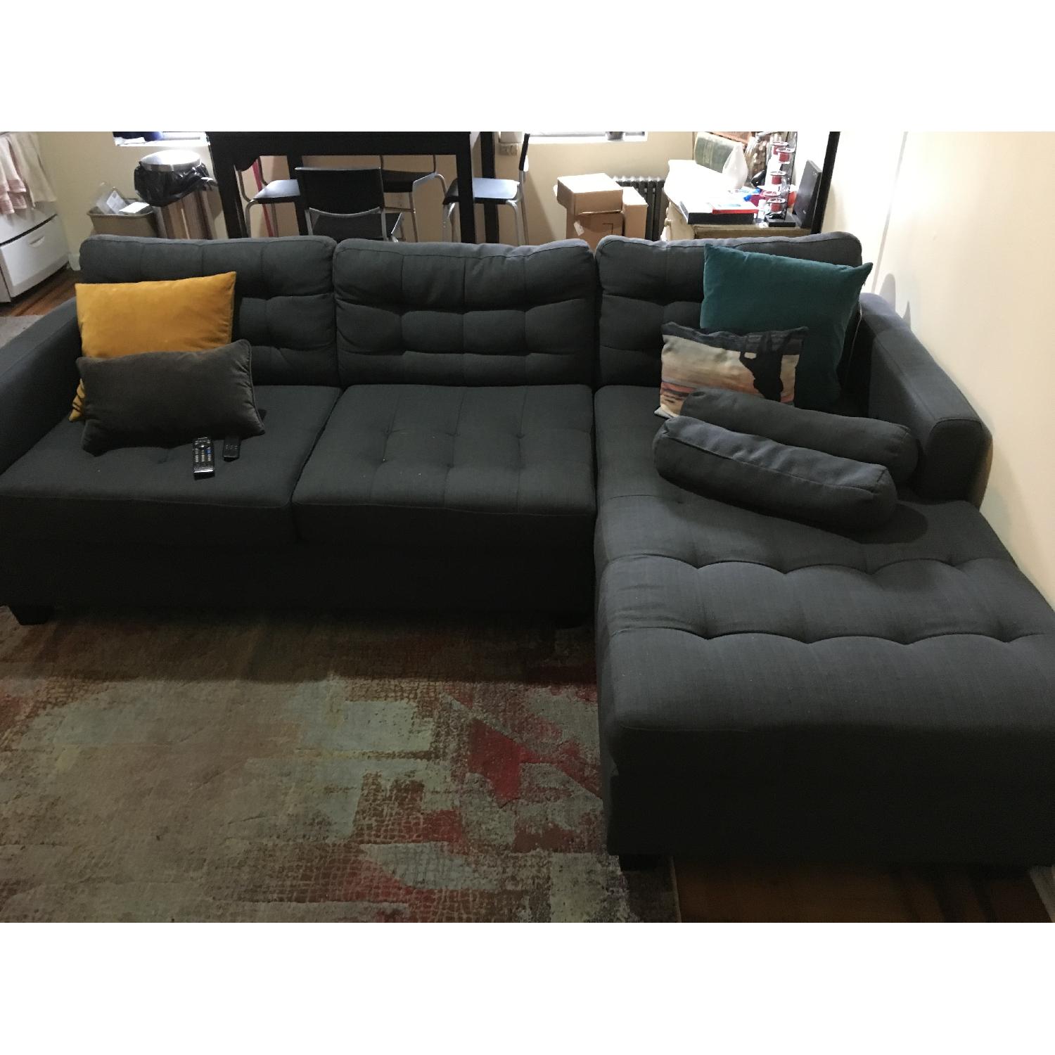 Wayfair Bobkona Hardin 3 Piece Reversible Sectional - image-1