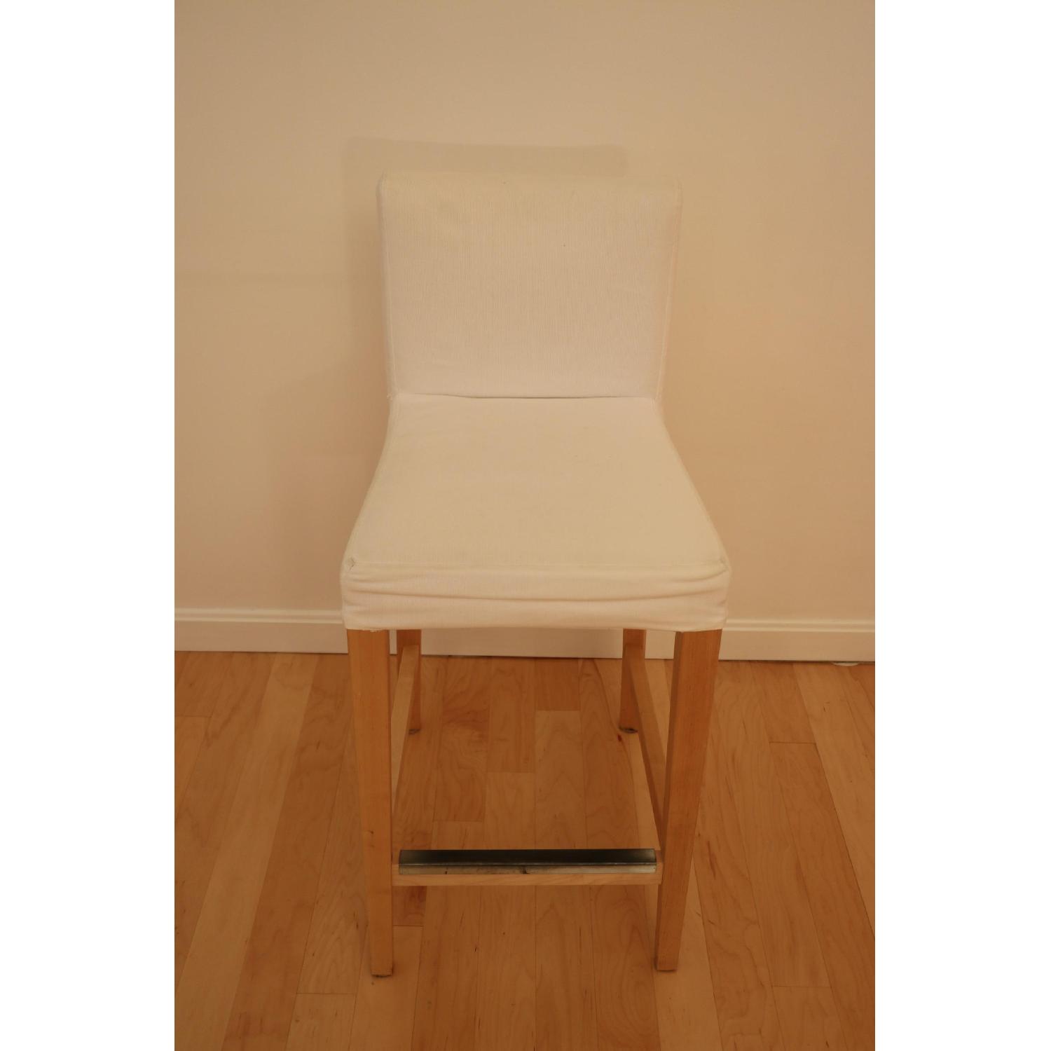 Ikea Henriksdal Bar Stools w/  Backrest in Birch Veneer - image-1