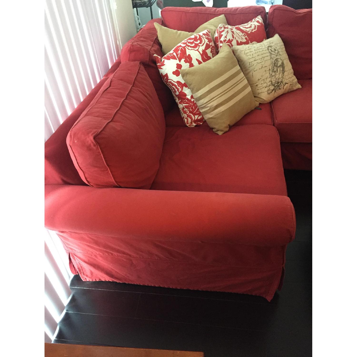 Pottery Barn Comfort Roll Arm Slipcovered 3-Piece Sectional - image-2