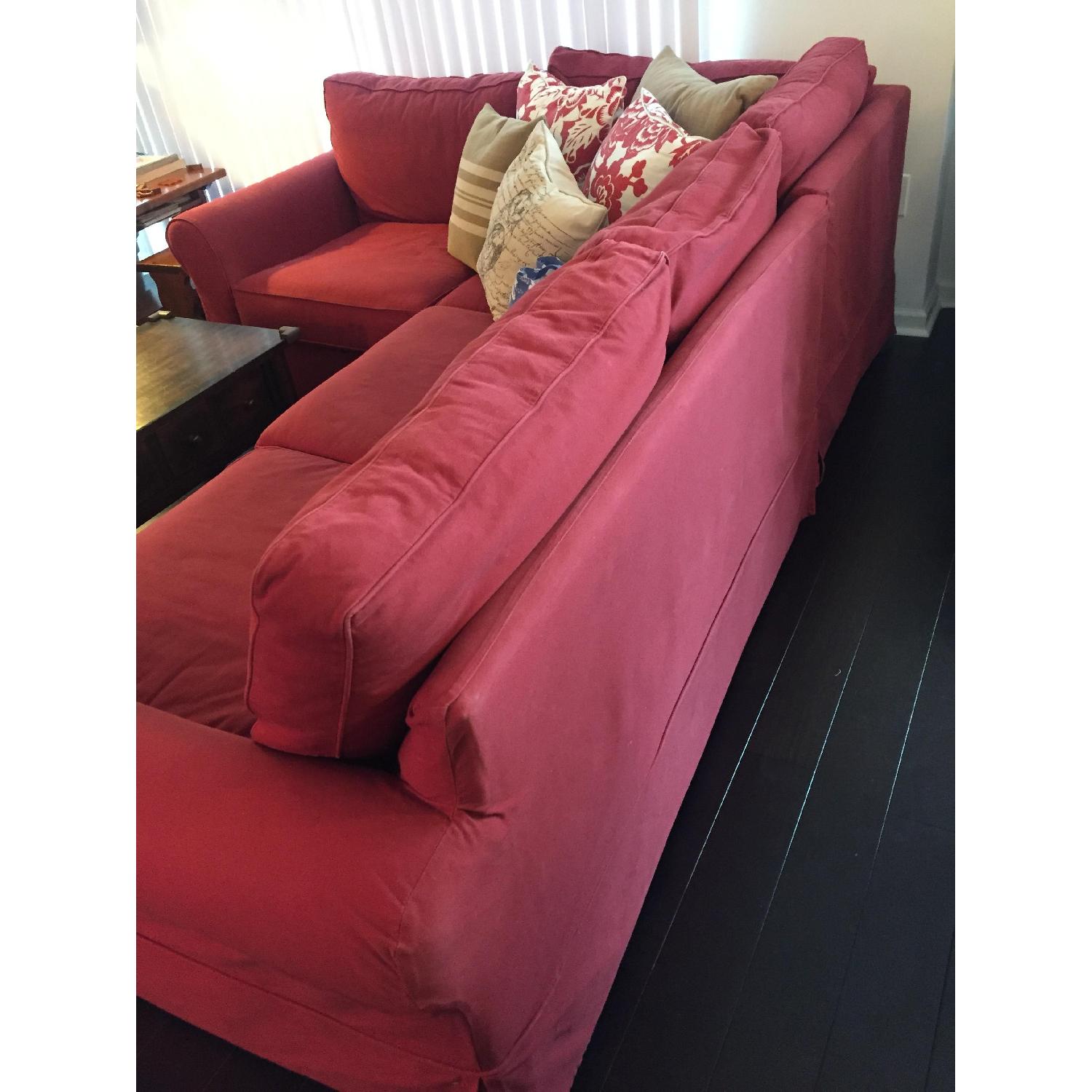 Pottery Barn Comfort Roll Arm Slipcovered 3-Piece Sectional - image-3