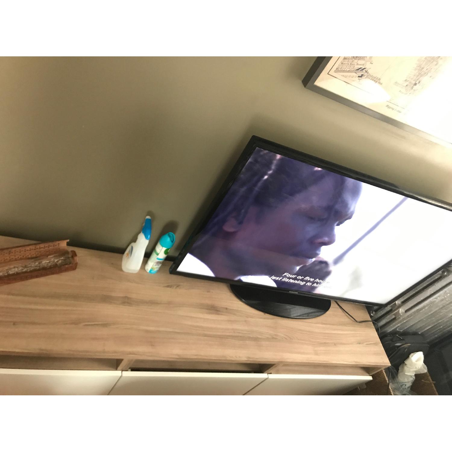 Ikea Besta TV Unit in Walnut Effect/White - image-1