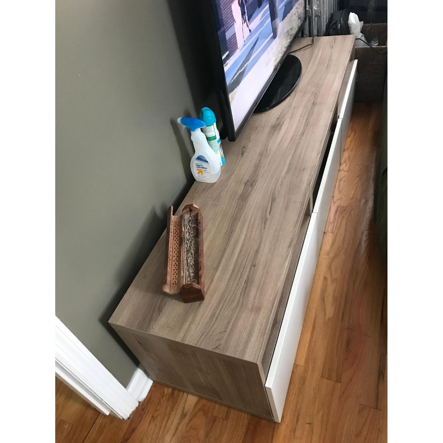 Ikea Besta TV Unit in Walnut Effect/White - image-2