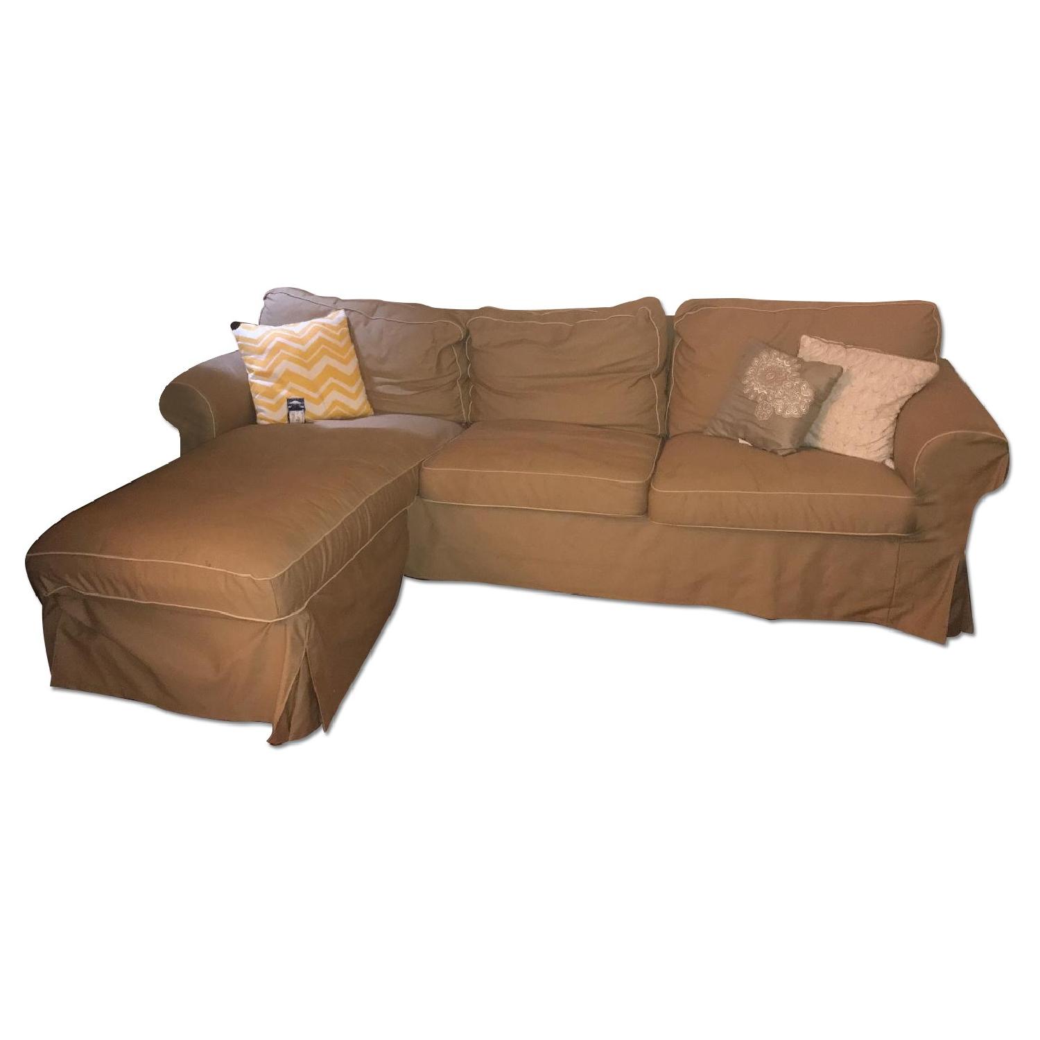 Ikea Ektorp Sectional Sofa w/ Cover AptDeco
