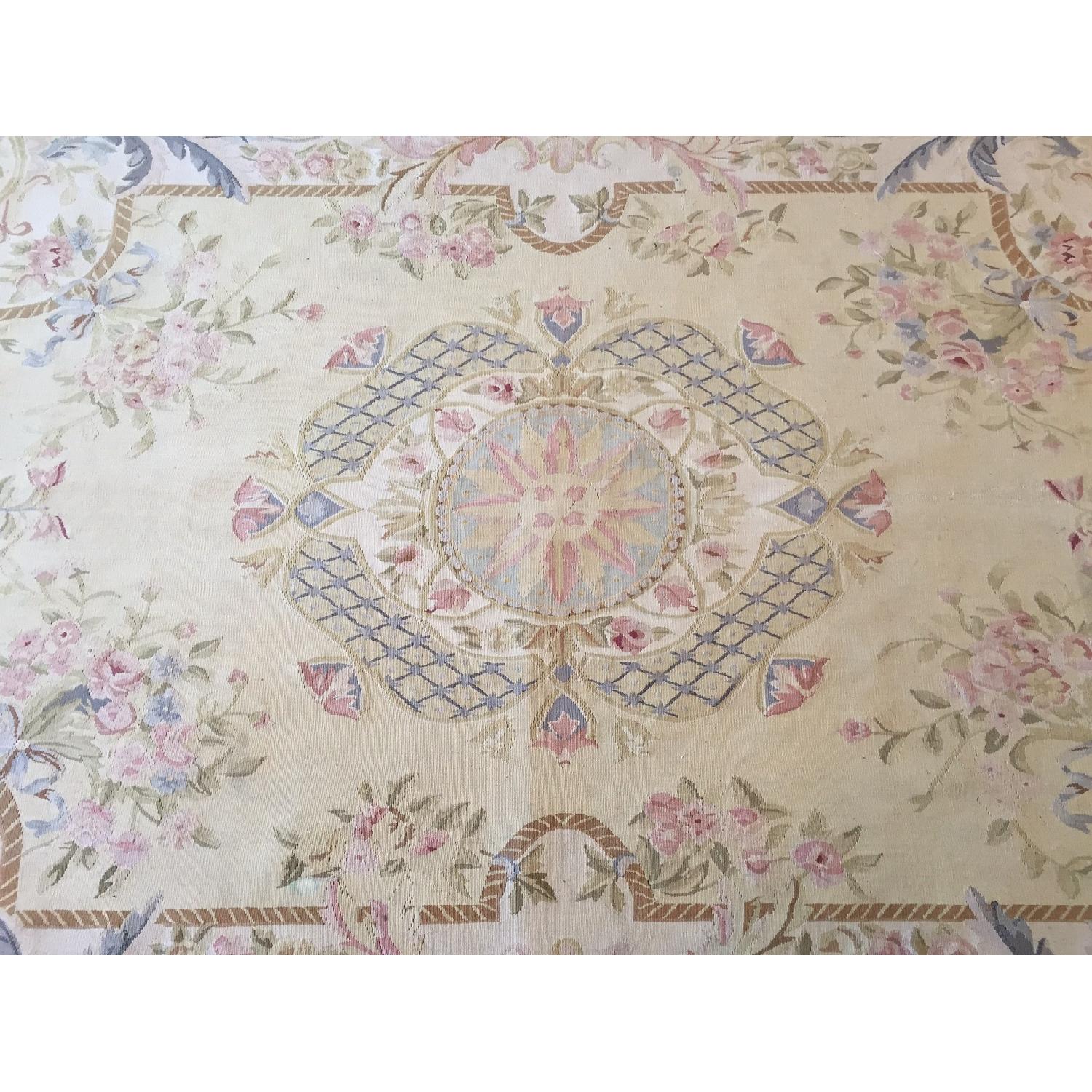 Handcrafted Antique French Aubusson Rug - image-2