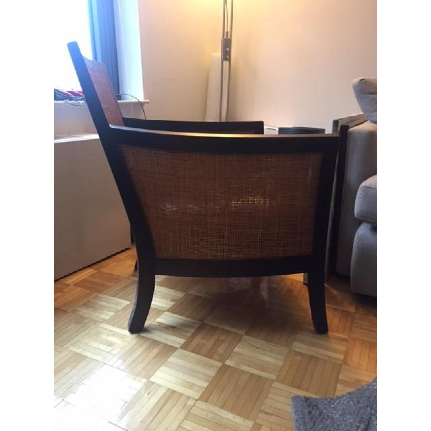 Crate & Barrel Blake Wicker & Leather Chair - image-2