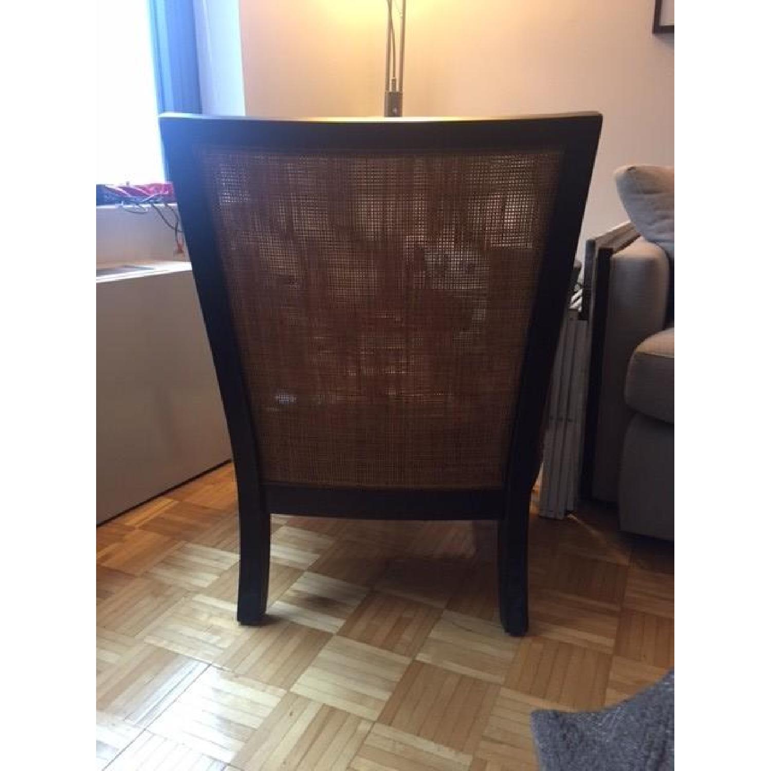 Crate & Barrel Blake Wicker & Leather Chair - image-4