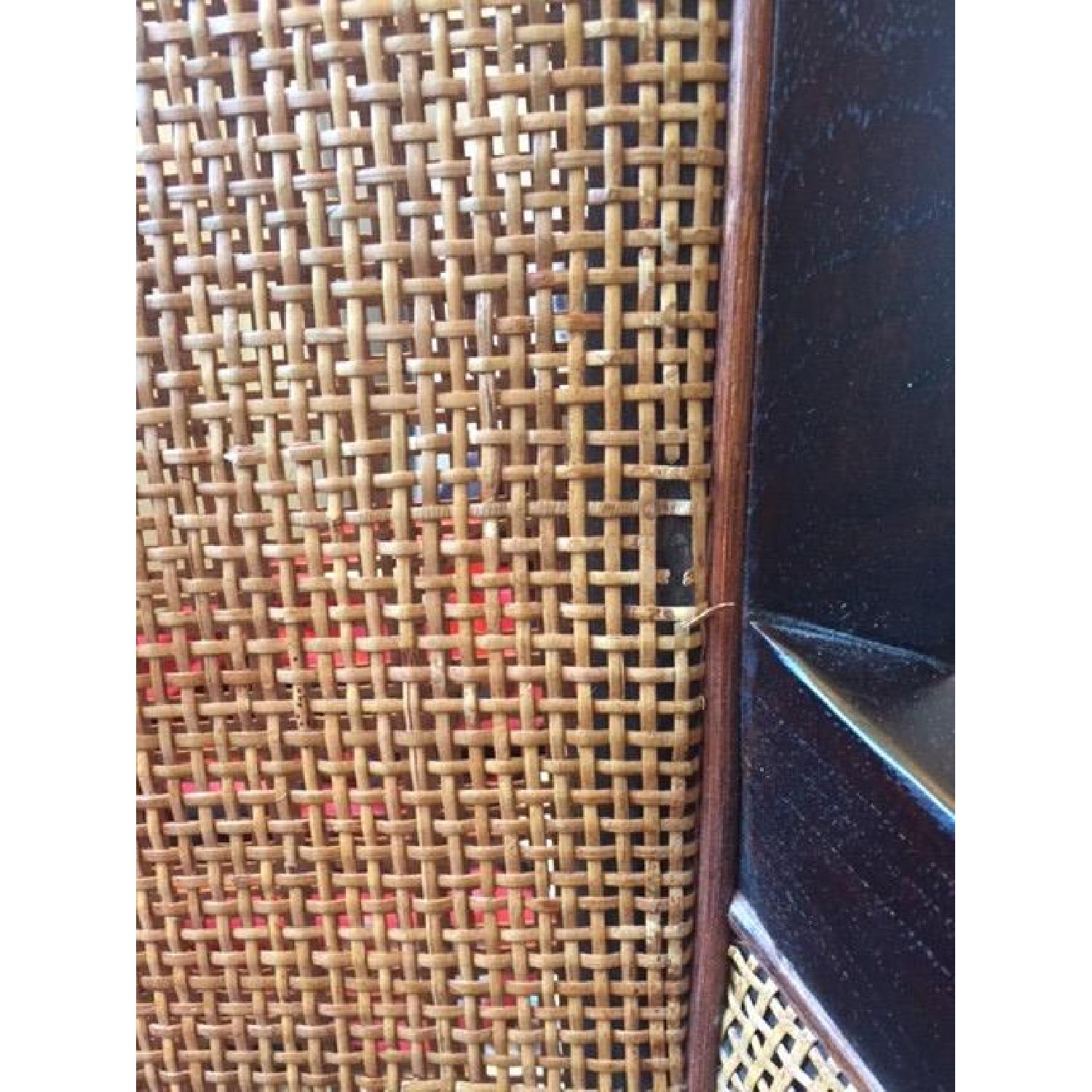Crate & Barrel Blake Wicker & Leather Chair - image-6