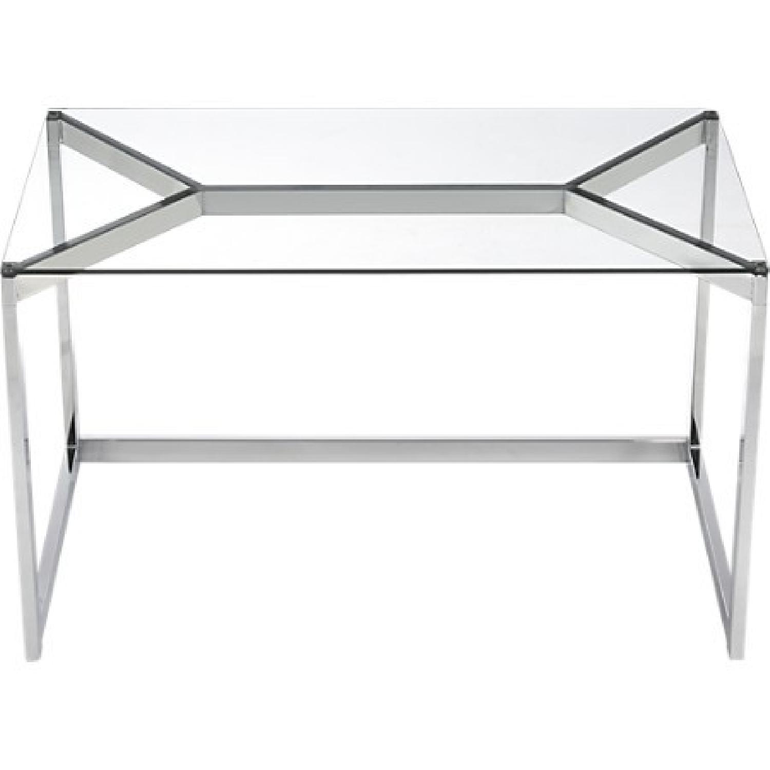 CB2 Tesso Chrome Desk/Study Table AptDeco