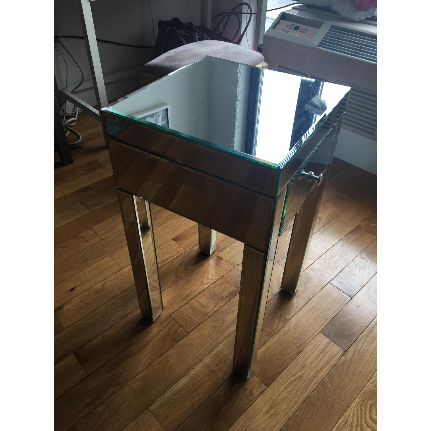 Wayborn Furniture Omega 1-Drawer Mirrored Nightstand - image-3