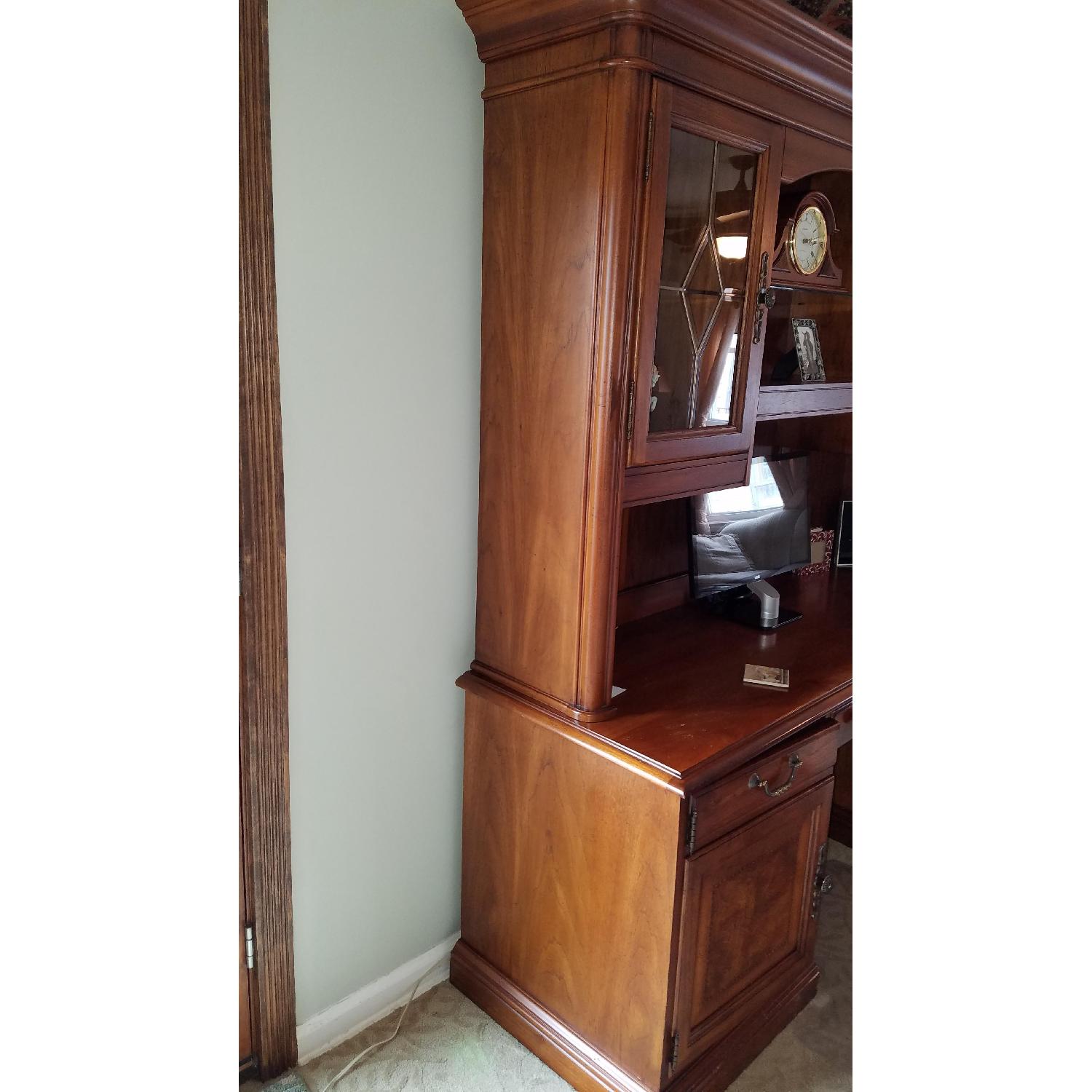 Thomasville Computer Desk w/ Storage Hutch - image-3