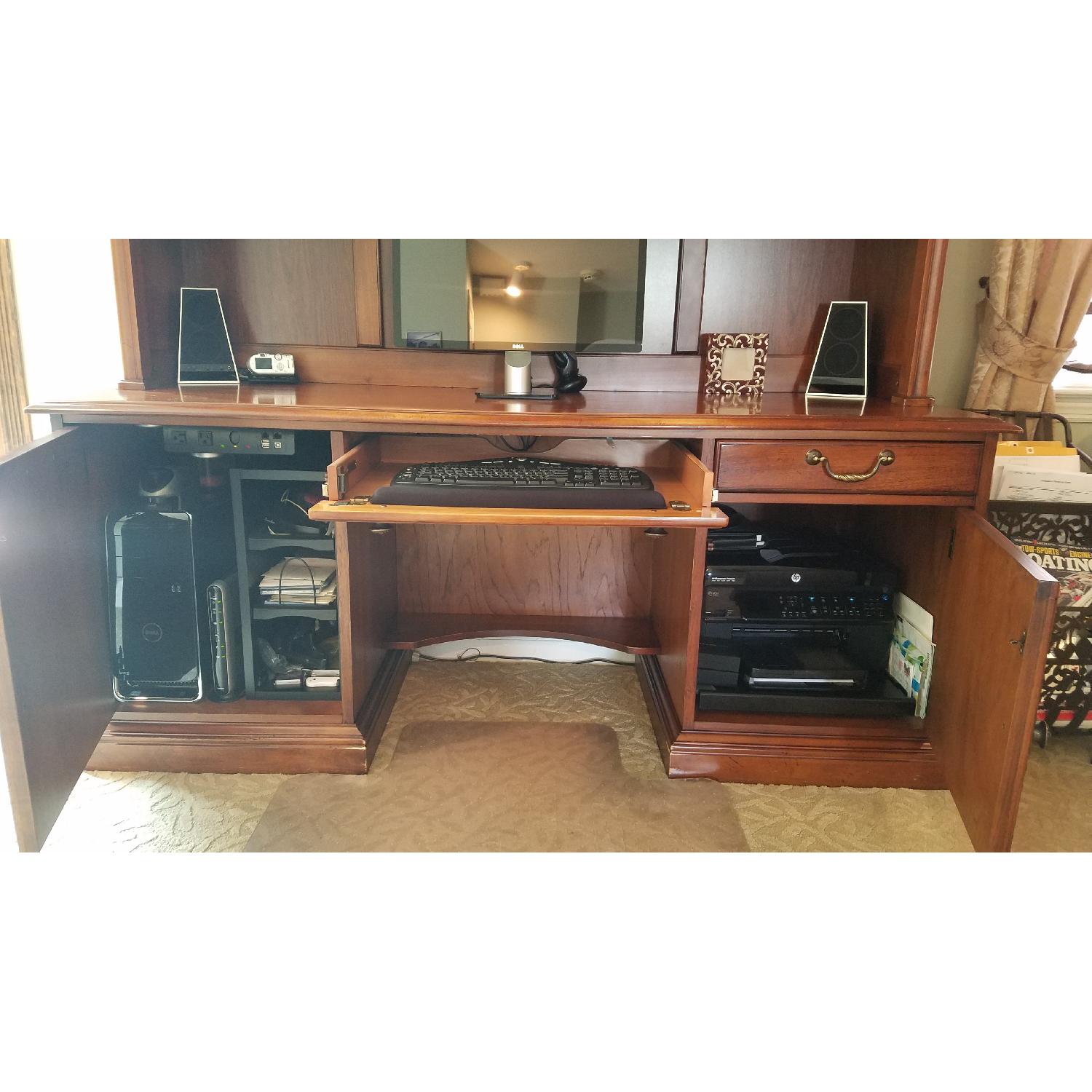 Thomasville Computer Desk w/ Storage Hutch - AptDeco