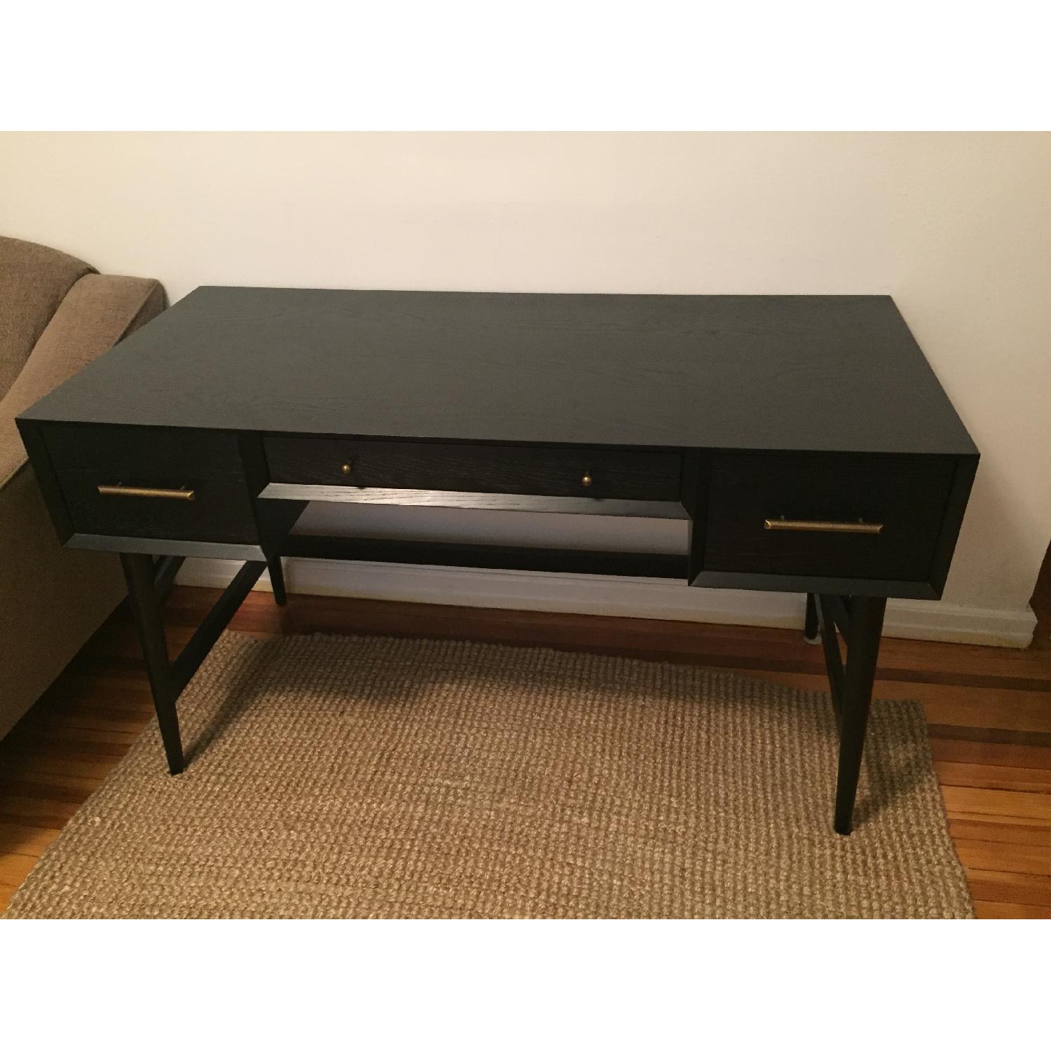 West Elm Mid-Century Desk in Black - image-6