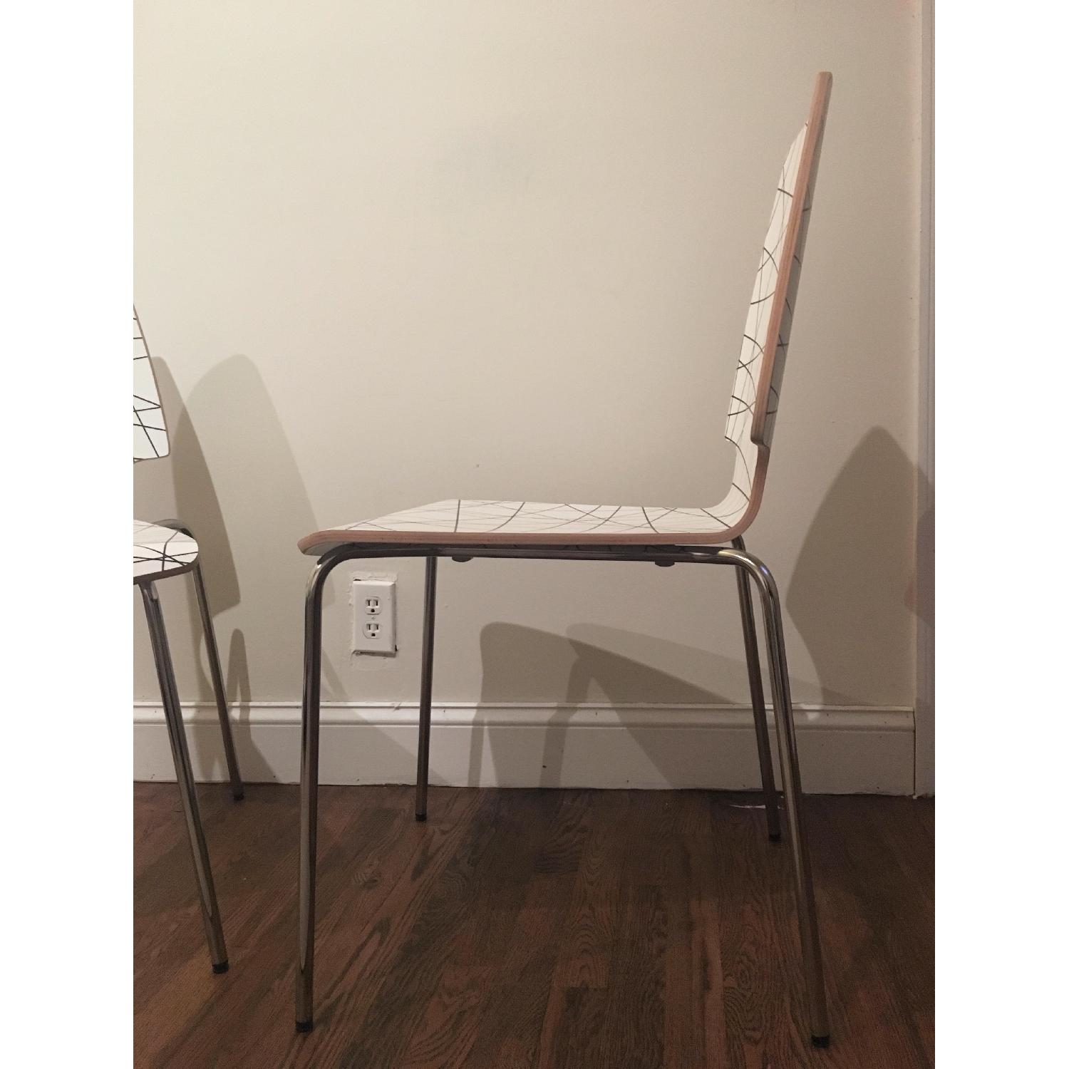 Ikea Vilmar Srtiped Chrome Plated Chairs AptDeco